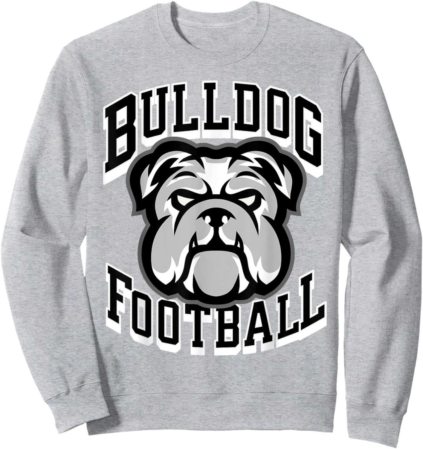 Bulldogs Football Game Day Print Mom Dad Black Sweatshirt - Sweatshirt | Ash