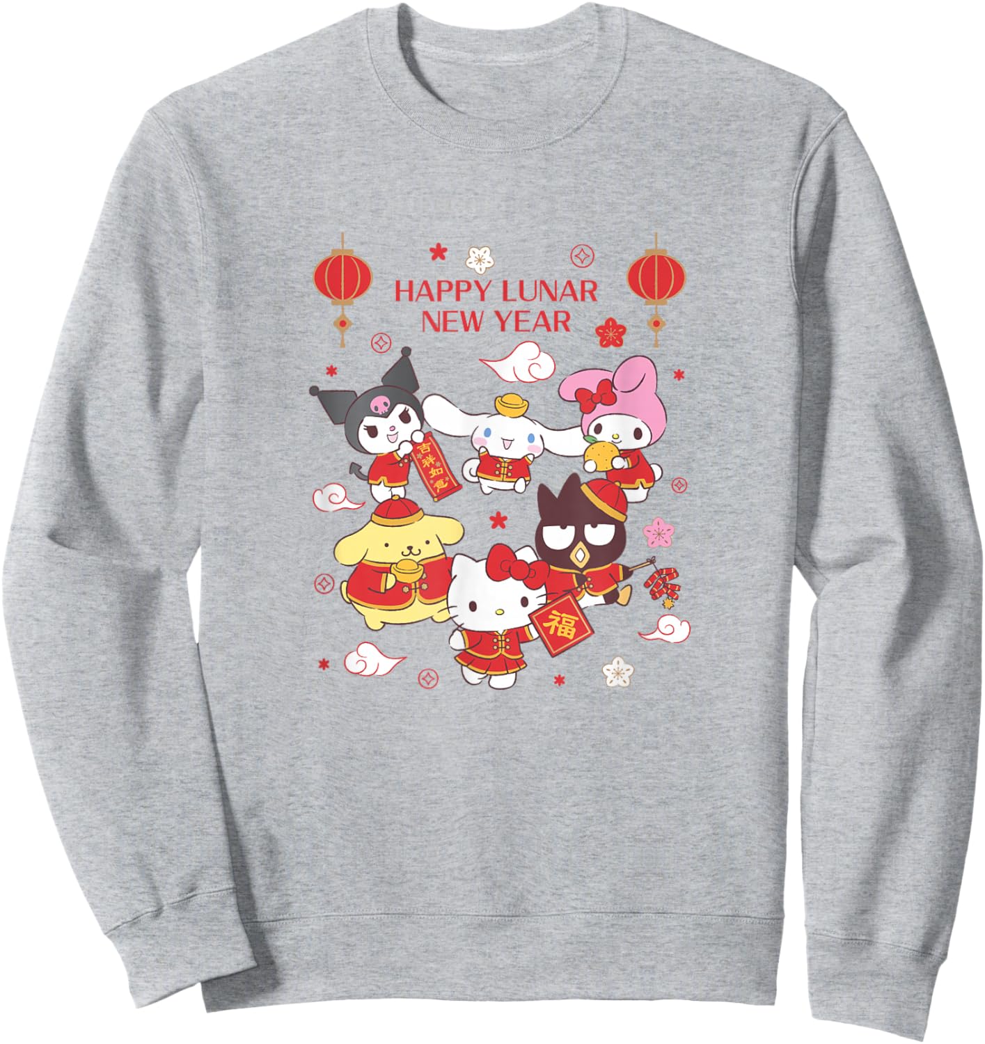 Hello Kitty and Friends Happy Lunar New Year Sweatshirt - Sweatshirt | Ash