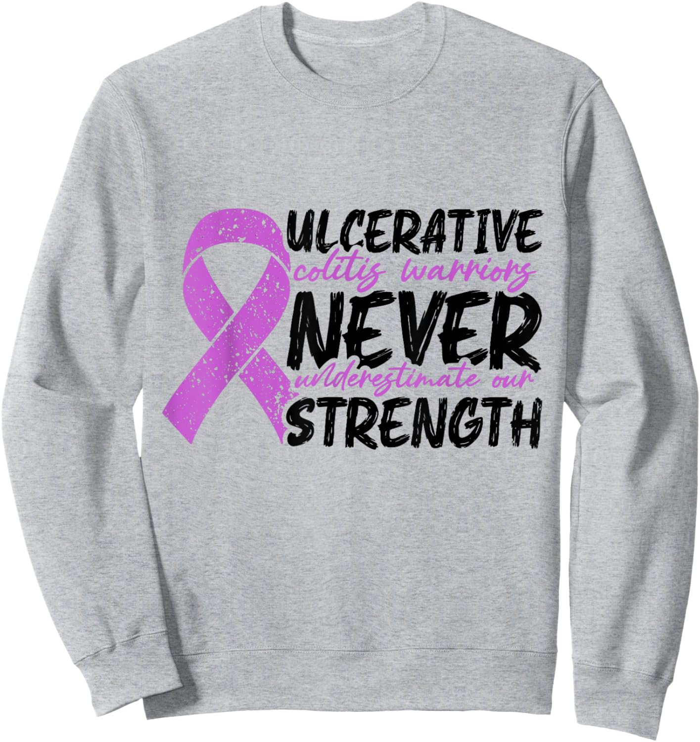 Colitis ulcerosa Krieger unterschätzen niemals IBD-Überlebende Sweatshirt - Sweatshirt | Ash