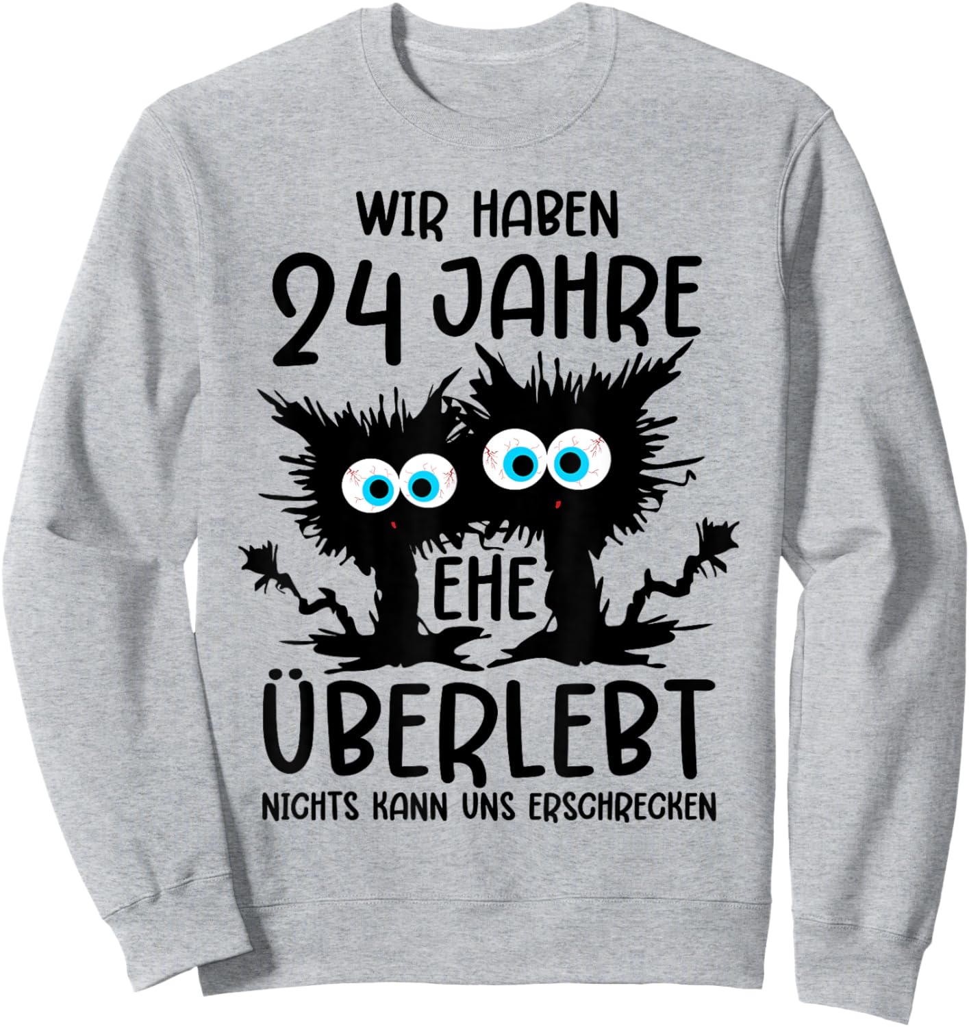 24 Jahre Verheiratet Satinhochzeit 24 Hochzeitstag Sweatshirt - Sweatshirt | Ash