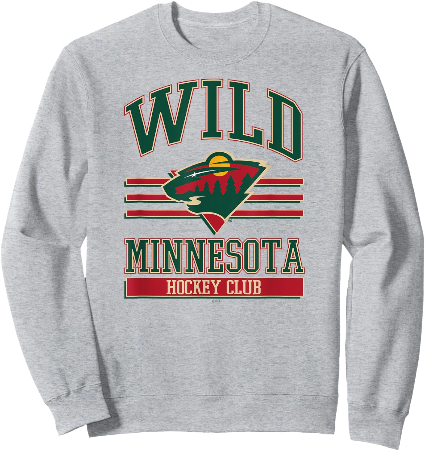 Minnesota Wild Hockey Club Gray Officially Licensed Sweatshirt - Sweatshirt | Ash