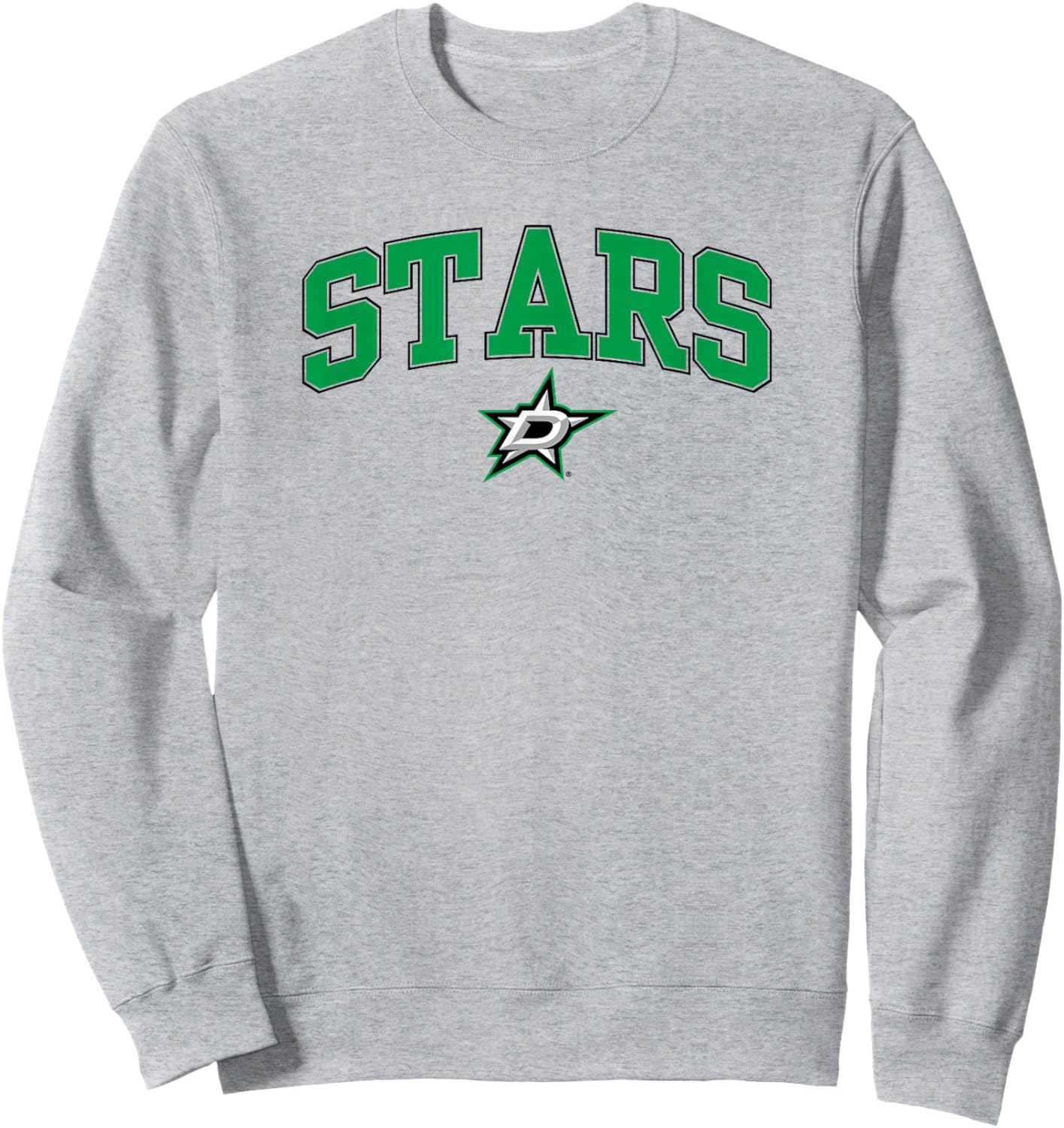 Dallas Stars Arch Over Gray Officially Licensed Sweatshirt - Sweatshirt | Ash