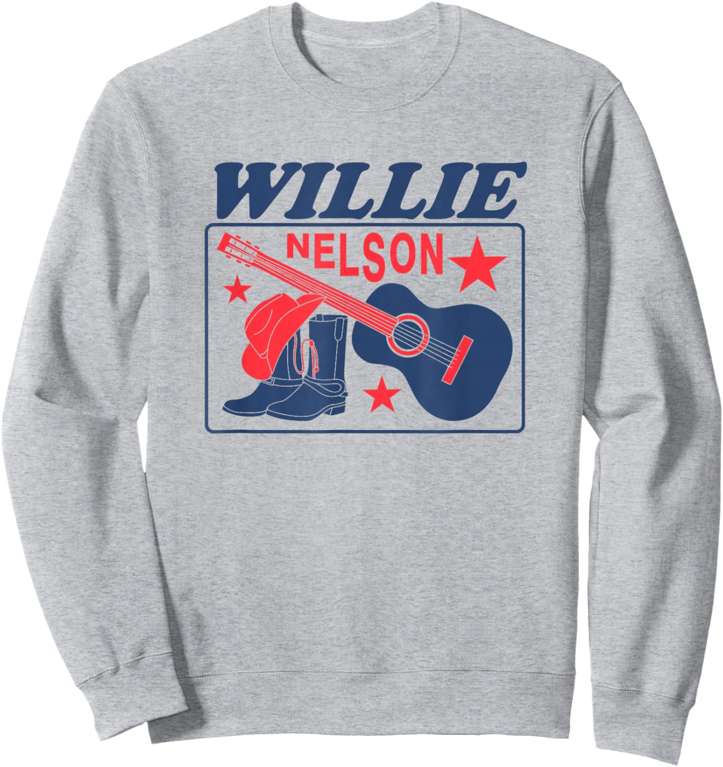 Official Willie Nelson Boots Sweatshirt - Sweatshirt | Ash