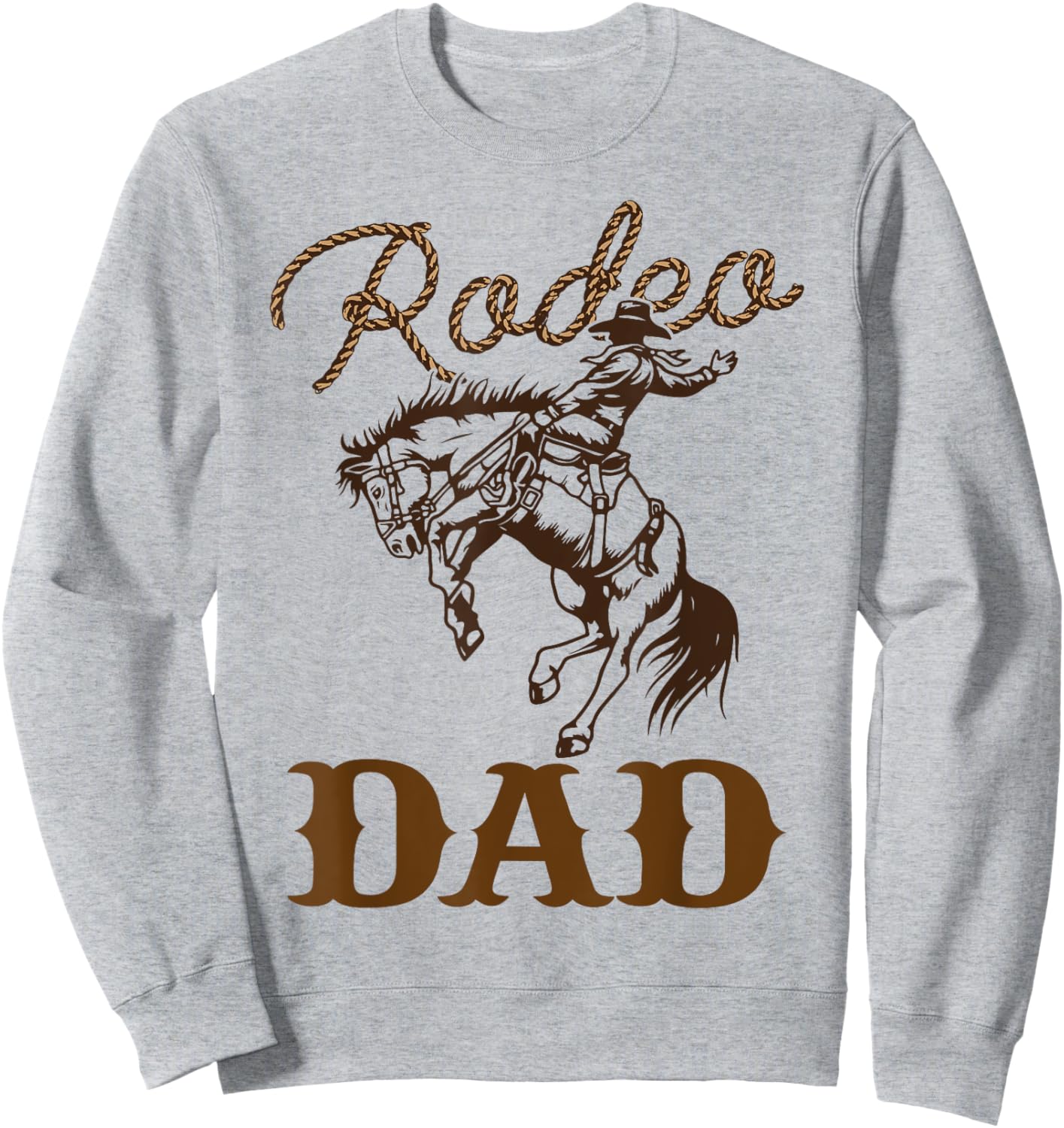 Dad Birthday Cowboy Cowgirl Western Rodeo Daddy Bday Party Sweatshirt - Sweatshirt | Ash