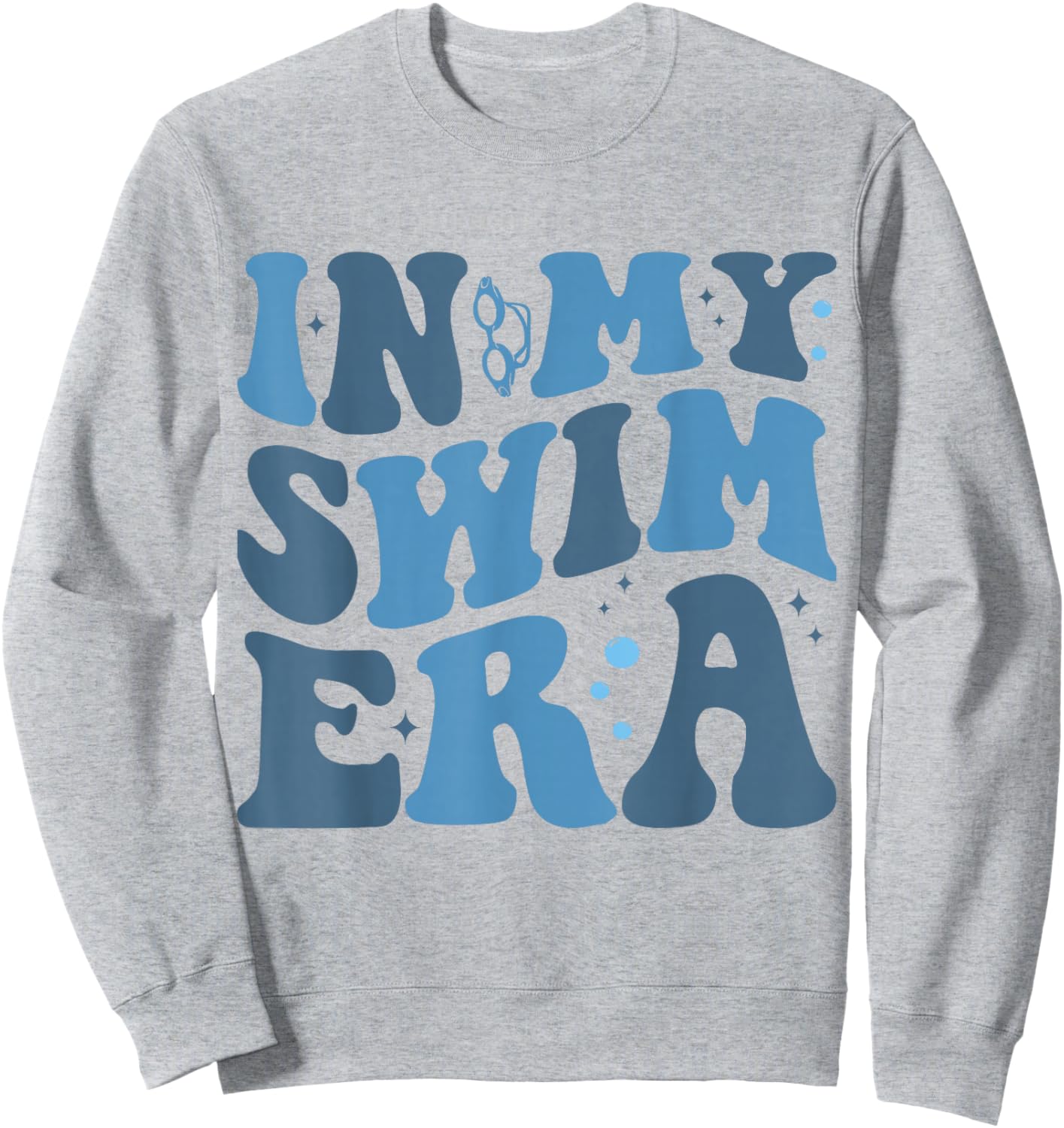 In My Swim Era Groovy Swimming Funny Swimmer Sweatshirt - Sweatshirt | Ash