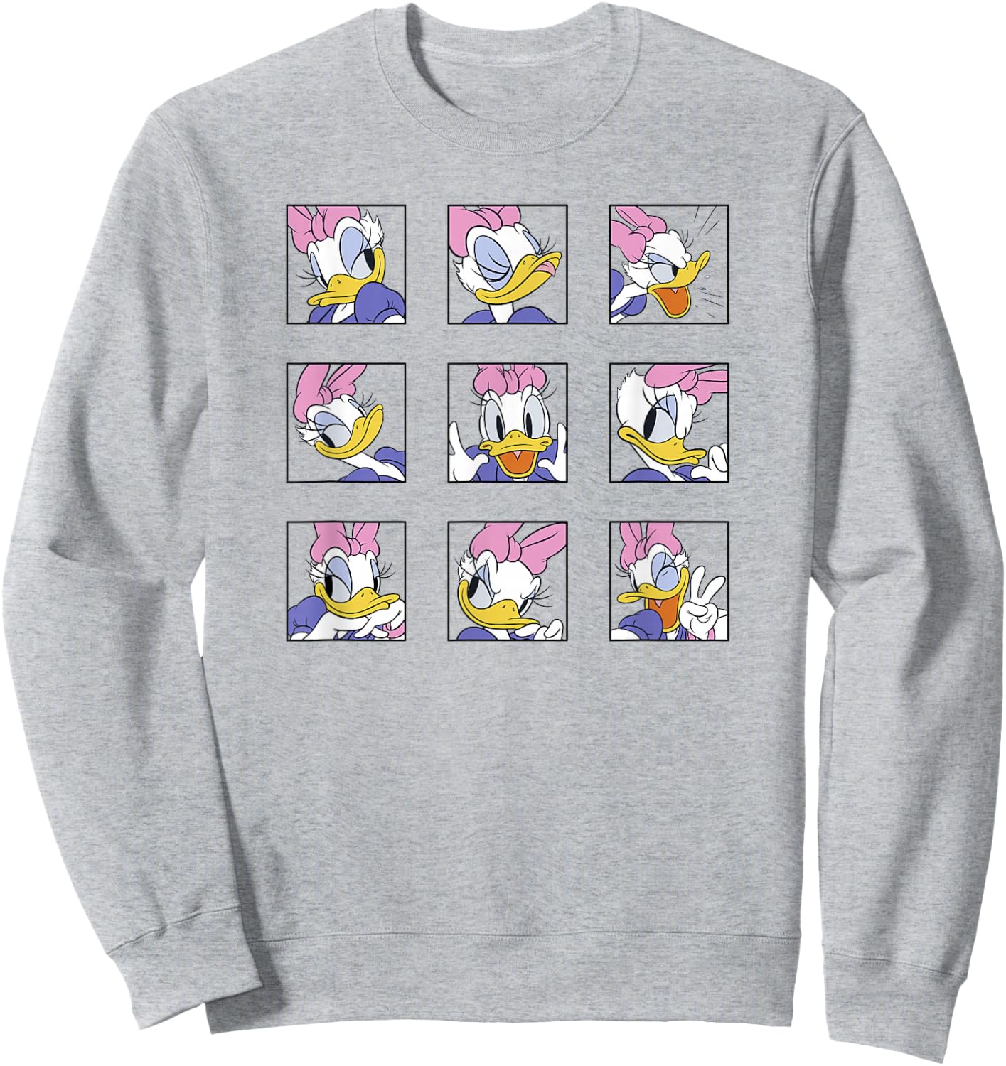 Disney Mickey and Friends Classic Daisy Expressions Box Up Sweatshirt - Sweatshirt | Ash