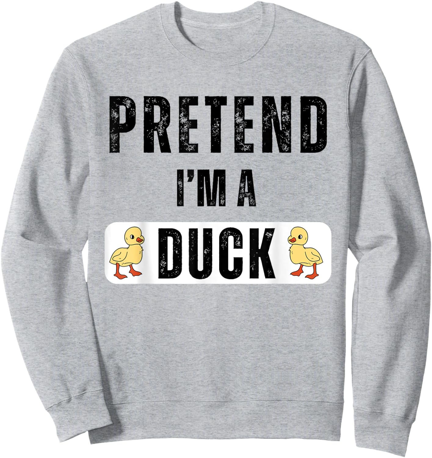 Pretend I'm A Duck Matching Kids Adult Duck Costume Sweatshirt - Sweatshirt | Ash