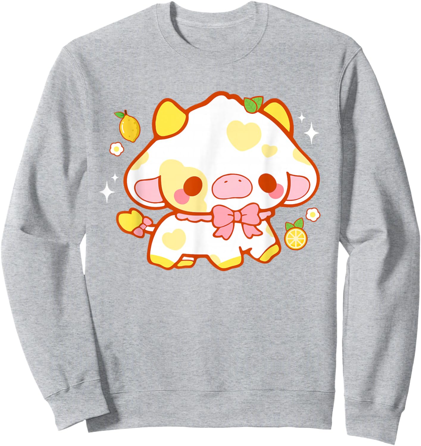 Kawaii Kuh Zitrone niedlich ästhetisch Anime Mädchen Teenager Kinder lustig Sweatshirt - Sweatshirt | Ash
