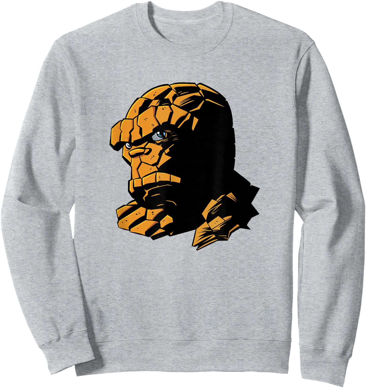 Marvel Fantastic Four Ben Grimm Logo Portrait Sweatshirt - Sweatshirt | Ash