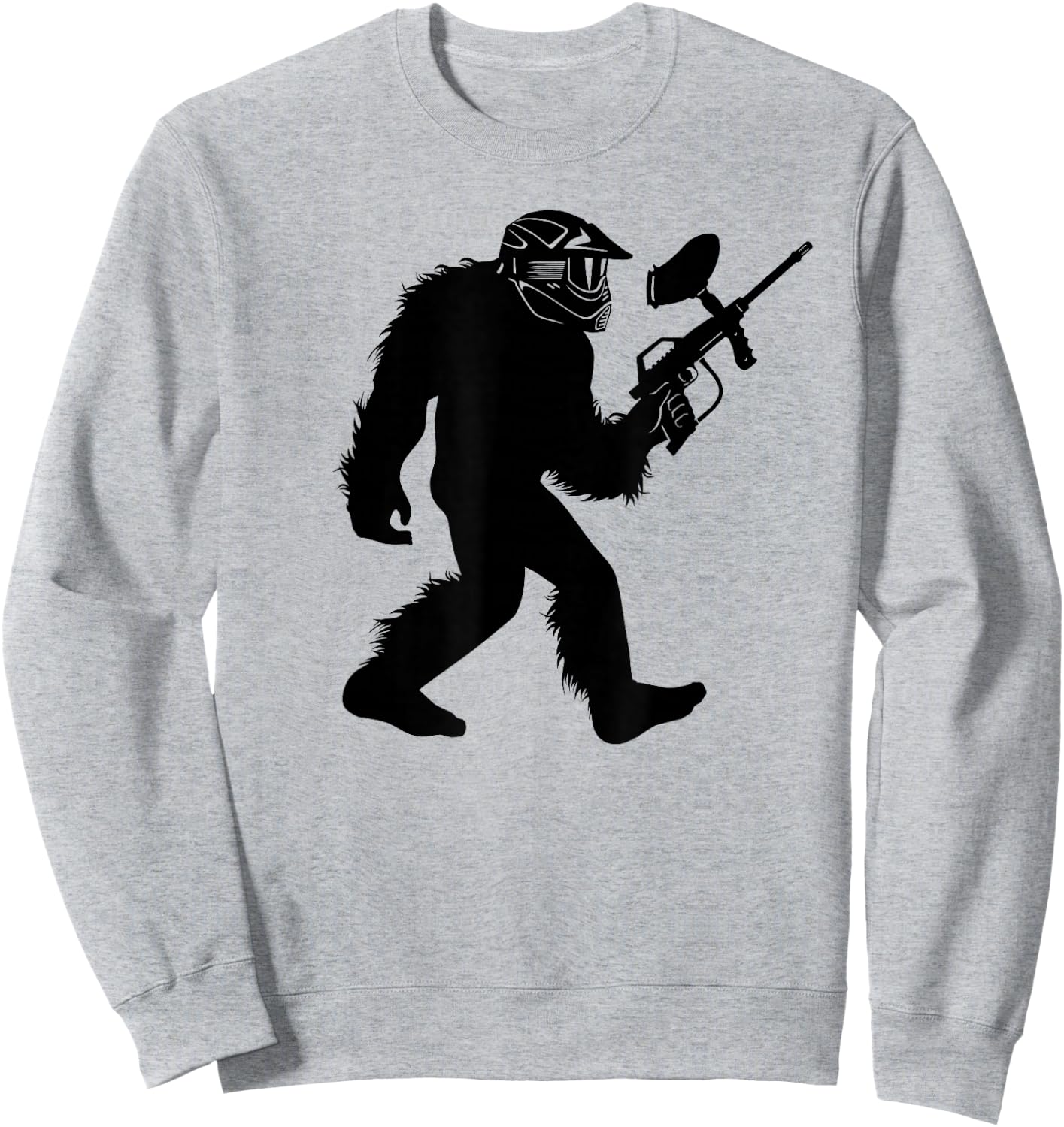 Bigfoot Paintball , Sasquatch Paintballer Apparel Sweatshirt - Sweatshirt | Ash