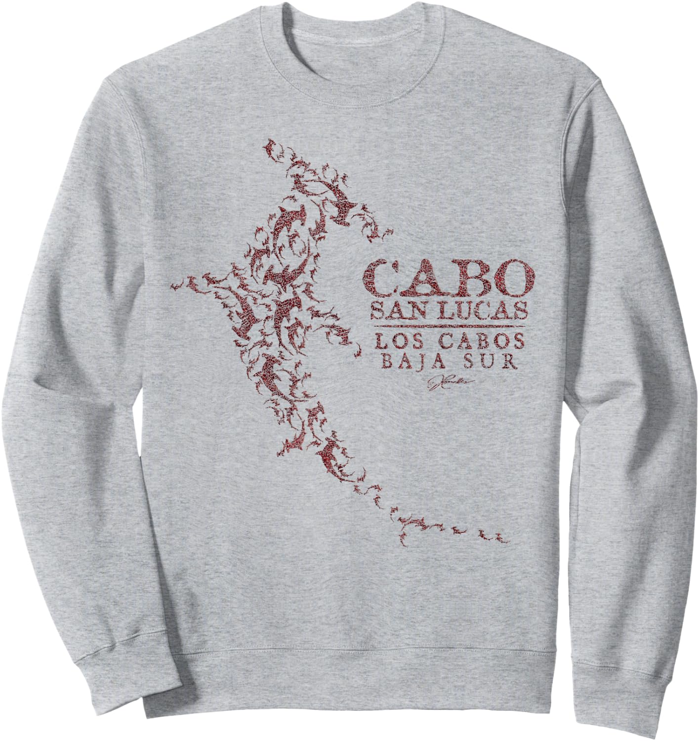 JCombs: Cabo San Lucas, Los Cabos Hammerhead Shark School Sweatshirt - Sweatshirt | Ash