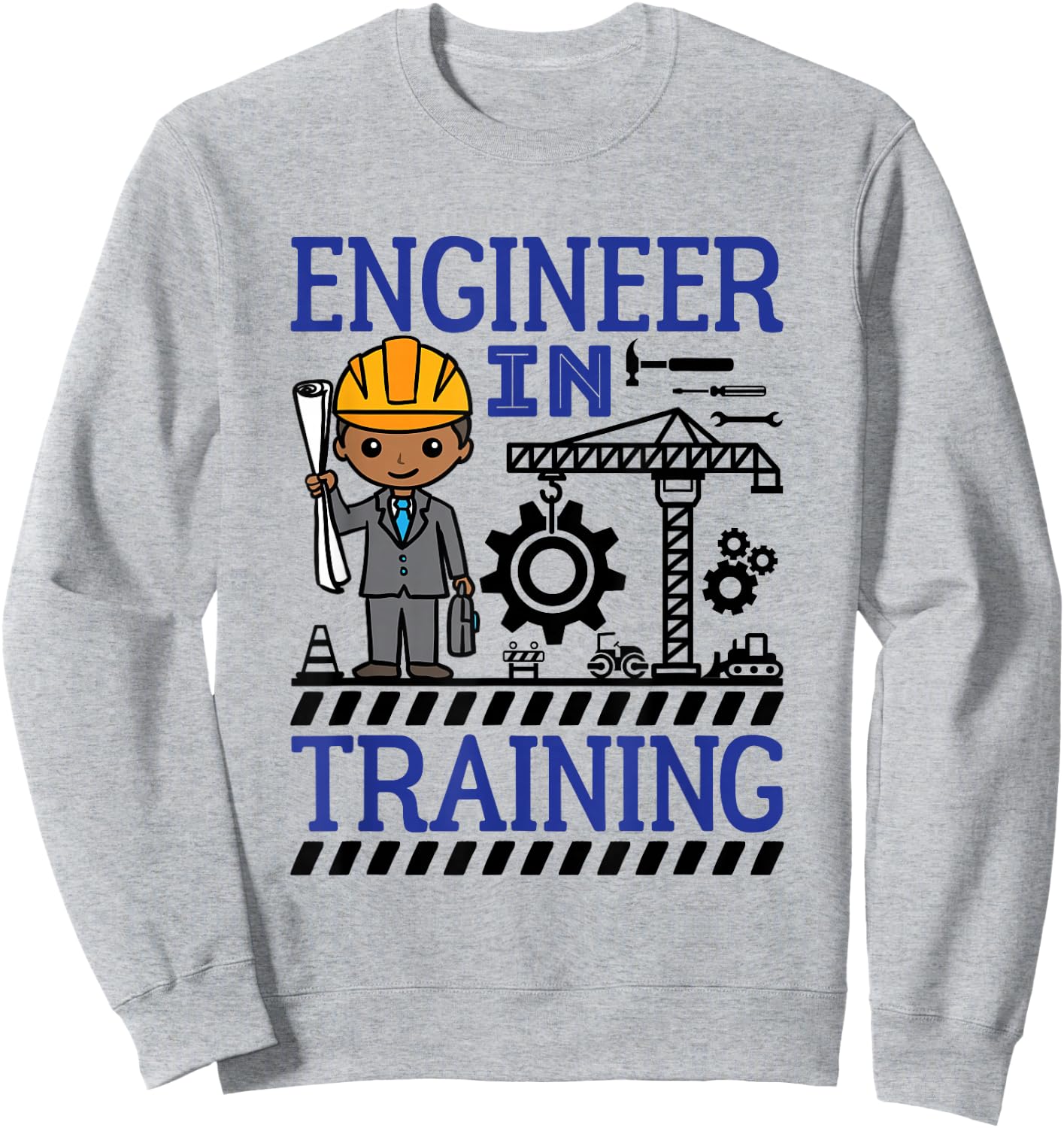 Future Engineer Boy African American Engineer In Training Sweatshirt - Sweatshirt | Ash