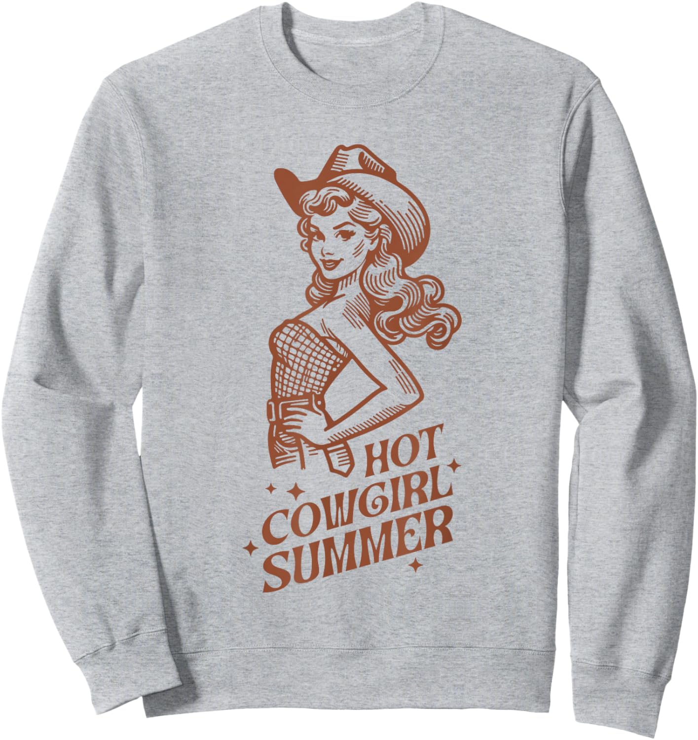 Women's Retro Western Rodeo Cowgirl Country Shirt , white, S Sweatshirt - Sweatshirt | Ash