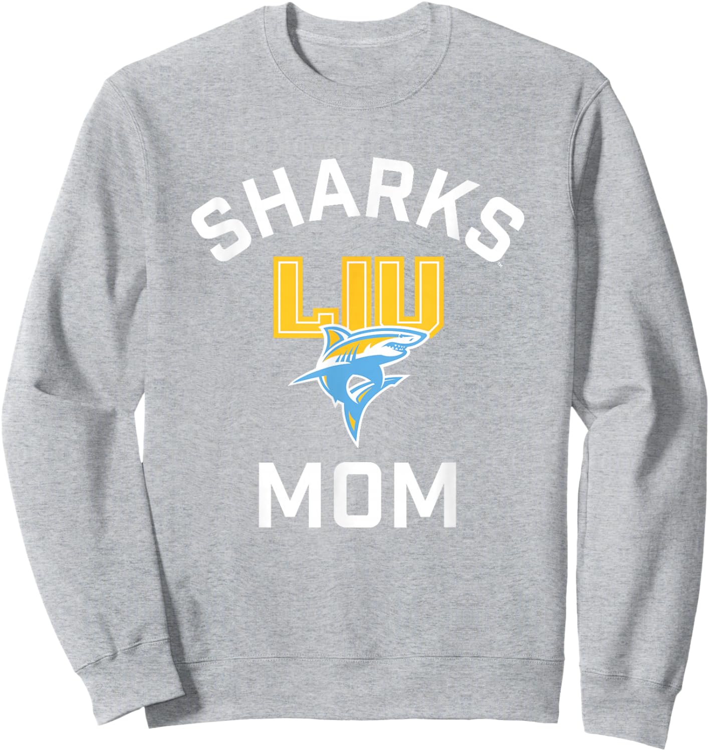 Long Island University LIU Blackbirds Arched Mom Sweatshirt - Sweatshirt | Ash