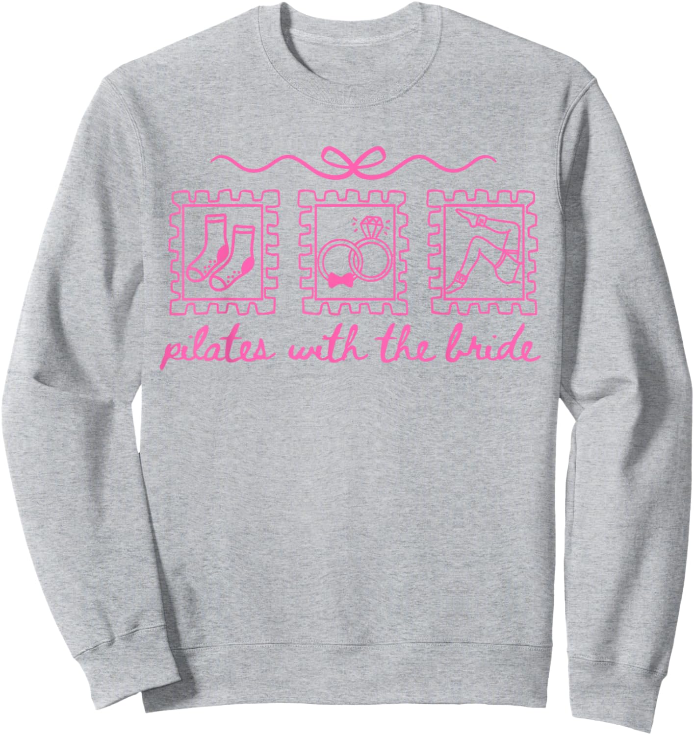 Cute Pilates Bridal Party Pilates with The Bride Sweatshirt - Sweatshirt | Ash