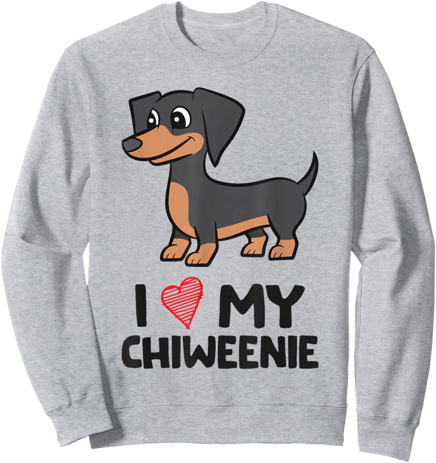 Chiweenie Dog I Love My Chiweenie Sweatshirt - Sweatshirt | Ash
