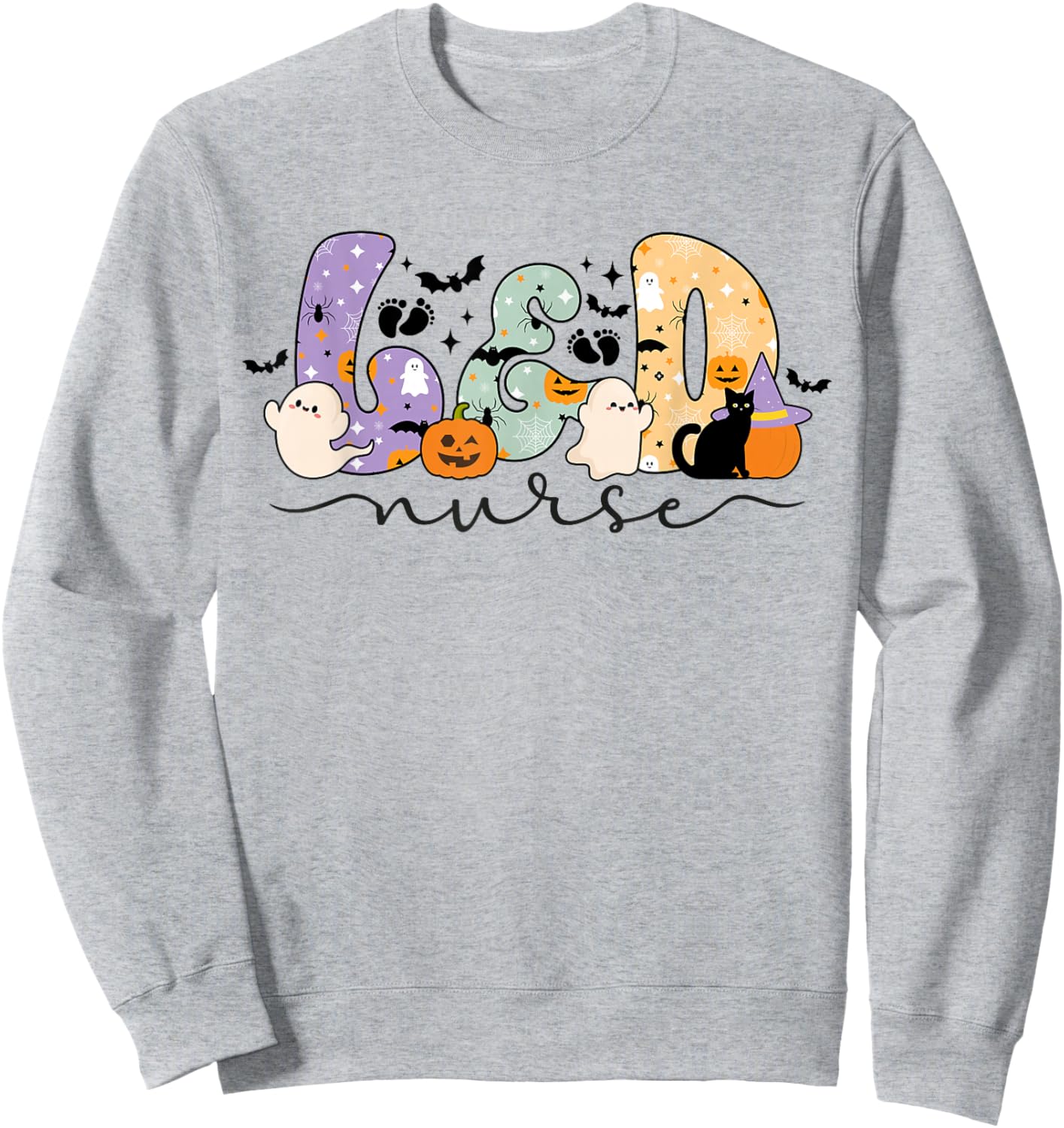 Spooky L&D Nurse Halloween L&D Nursing Sweatshirt - Sweatshirt | Ash