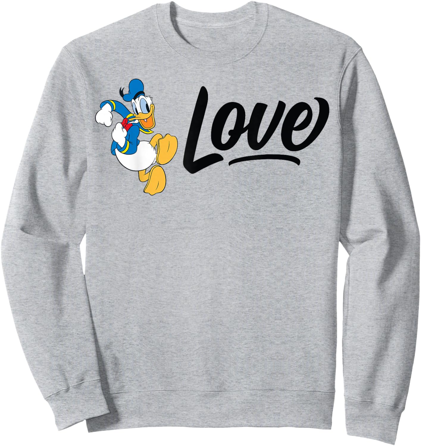 Donald Duck - Love Donald Duck Sweatshirt - Sweatshirt | Ash