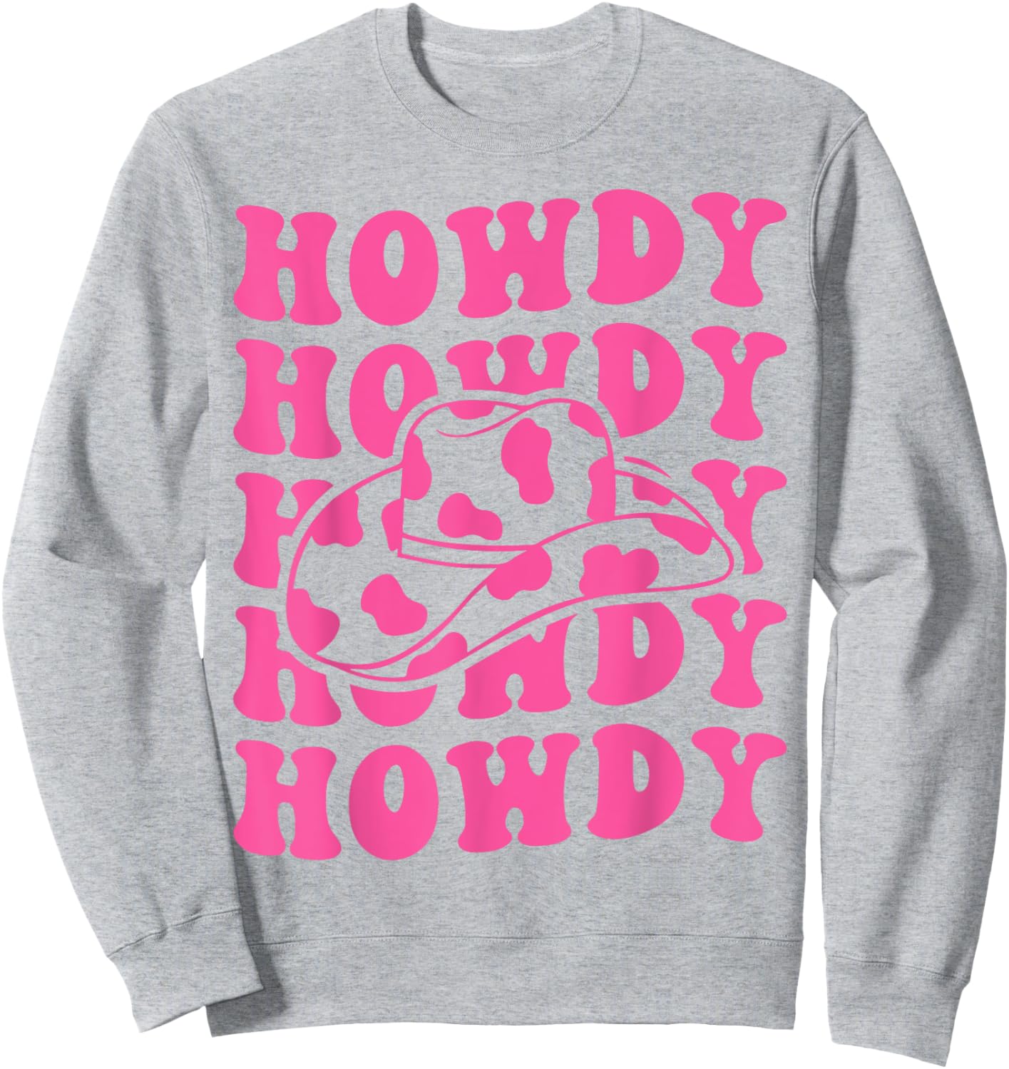 Rodeo White Howdy Western Retro Cowboy Hat Southern Cowgirl Sweatshirt - Sweatshirt | Ash