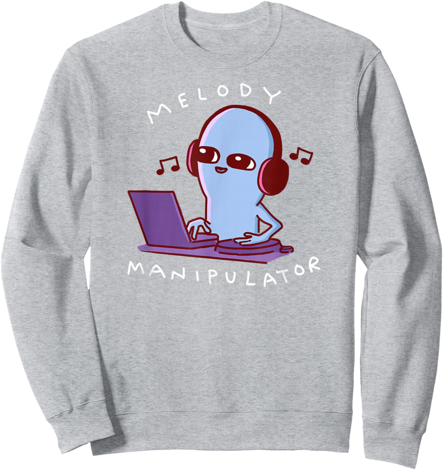 Threadless Nathan W. Pyle Melody Manipulator Graphic Sweatshirt - Sweatshirt | Ash