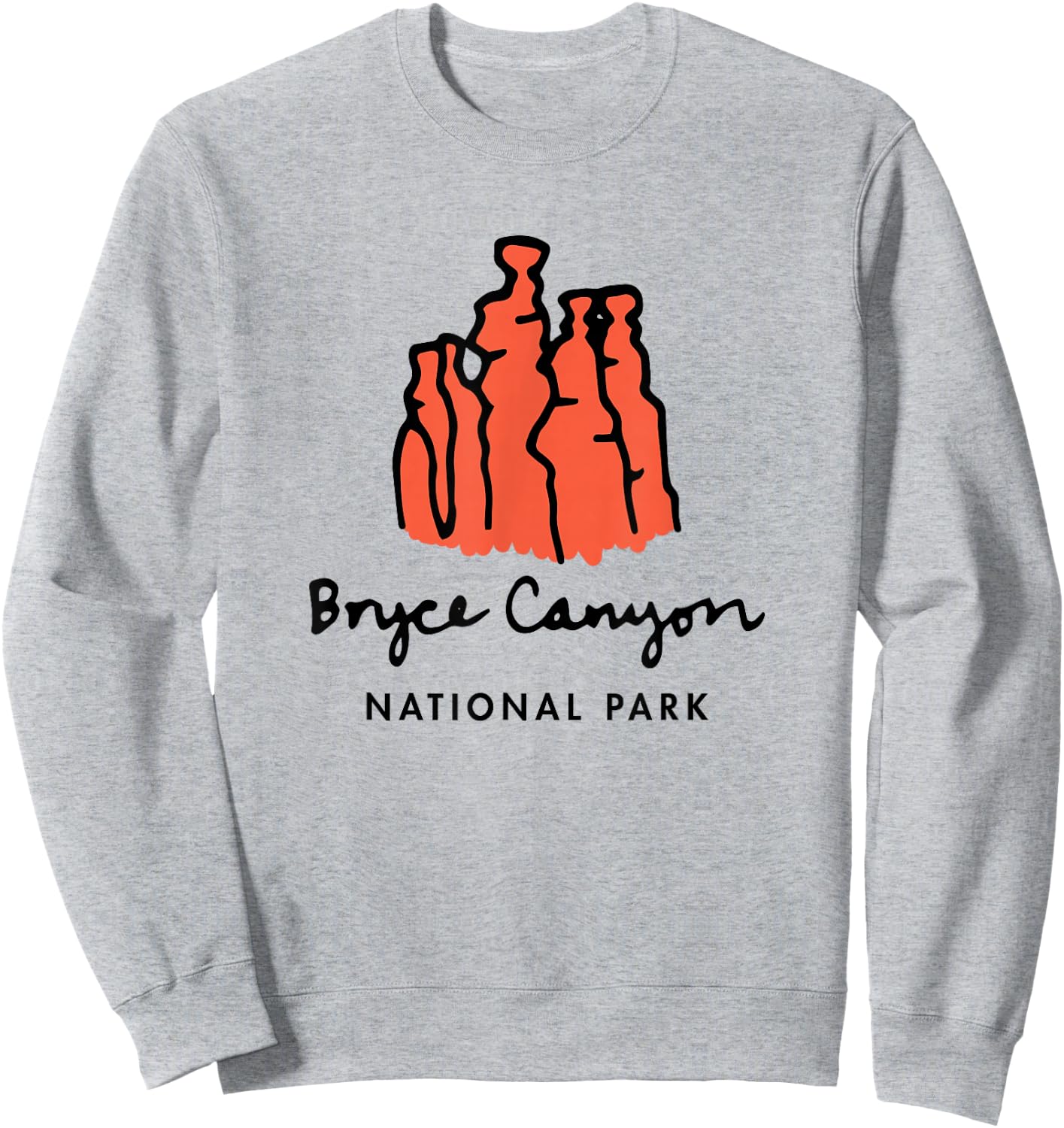 Family Vacation Design - Retro Bryce Canyon National Park Sweatshirt - Sweatshirt | Ash