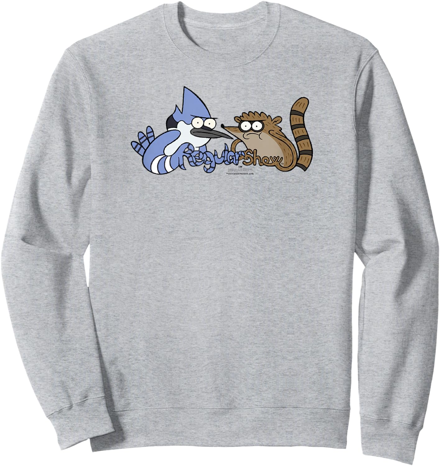 Regular Show Mordecai and Rigby Tattoo Art Small Sweatshirt - Sweatshirt | Ash