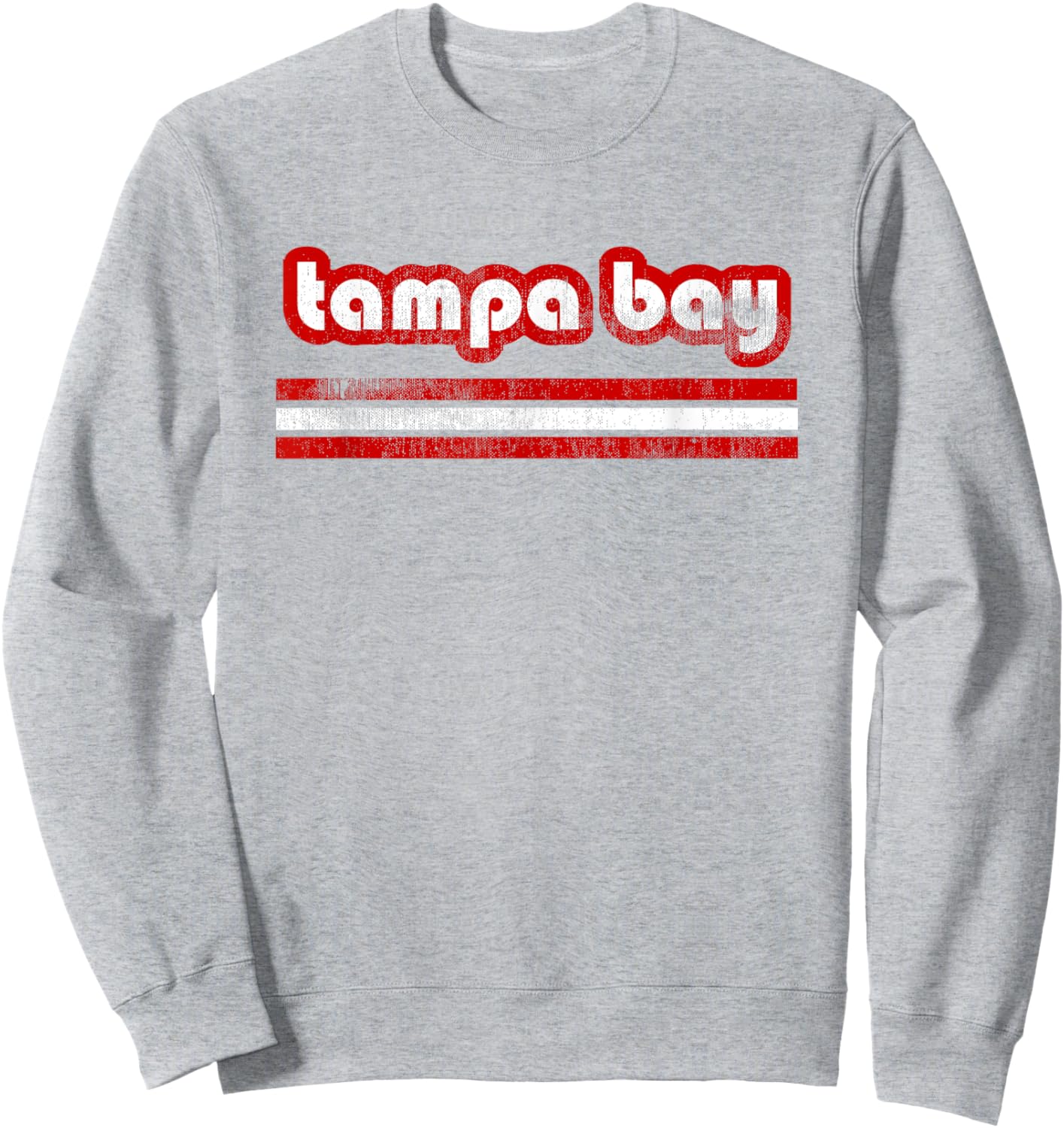 Tampa Bay Florida Retro Vintage Weathered Throwback Sweatshirt - Sweatshirt | Ash