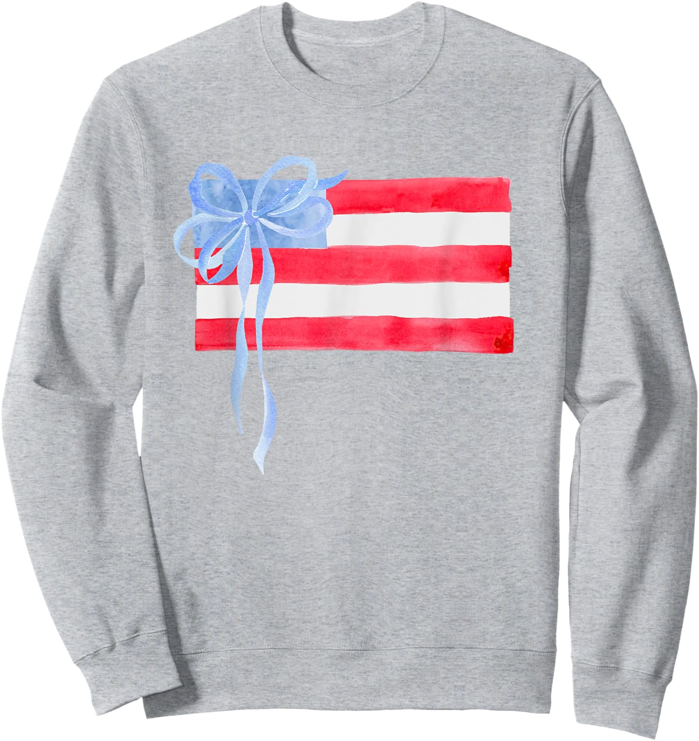 4th of July American Flag Aesthetic Women Men Sweatshirt - Sweatshirt | Ash