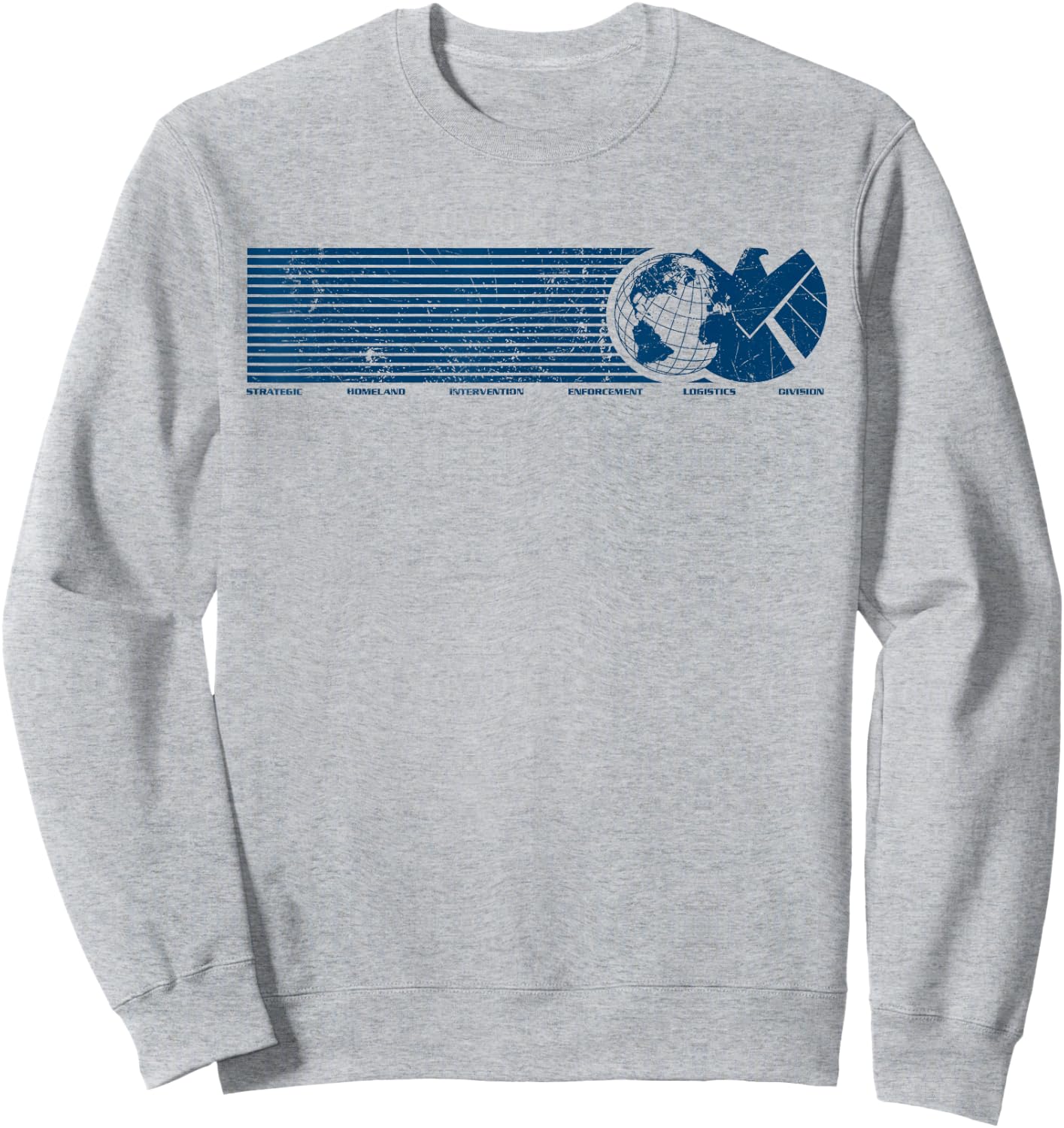 Marvel Agents of S.H.I.E.L.D. Eagle Globe Logo Sweatshirt - Sweatshirt | Ash