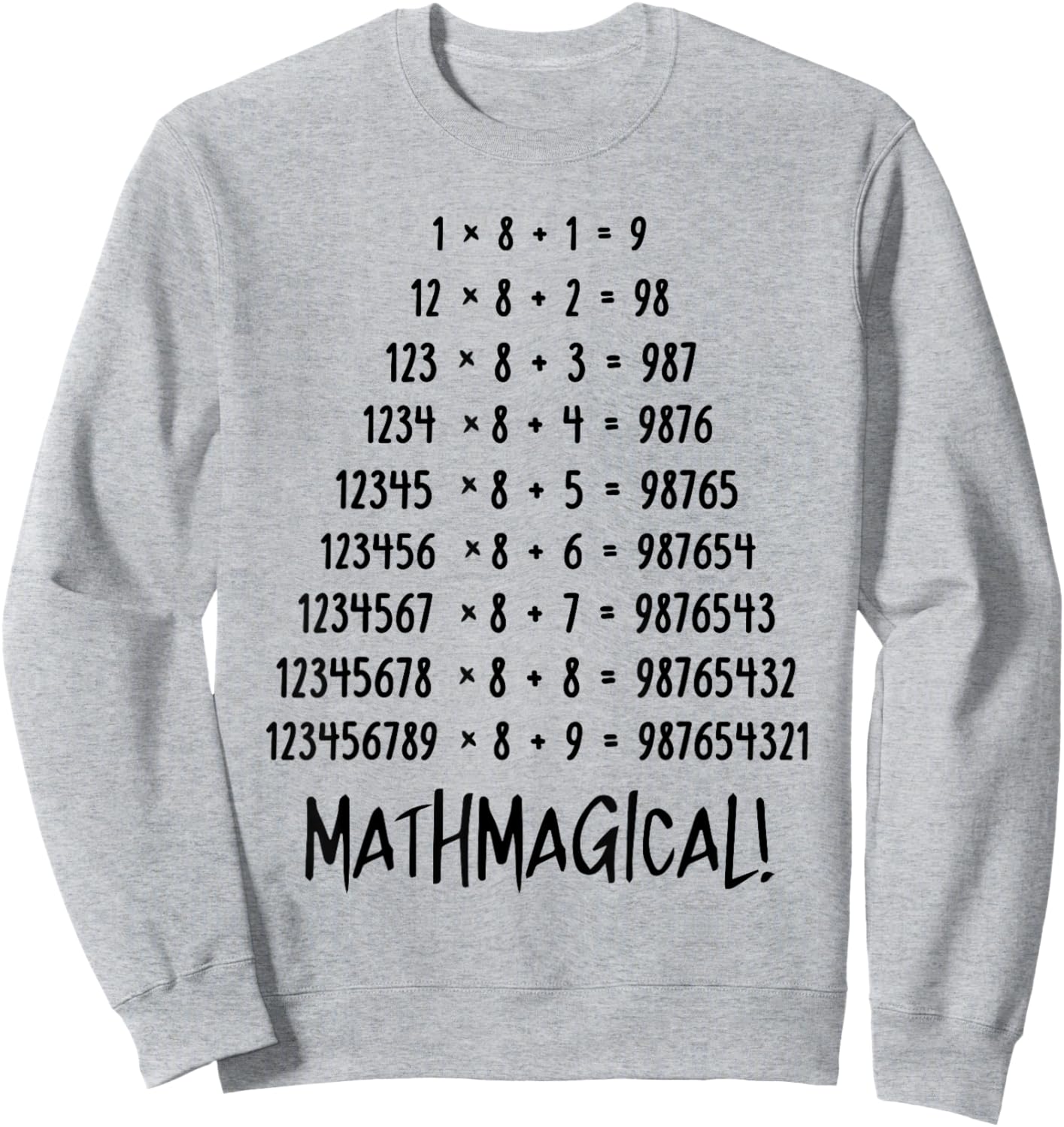 Mathmagical Christmas Math Teacher Pajamas Funny Math Pun Sweatshirt - Sweatshirt | Ash