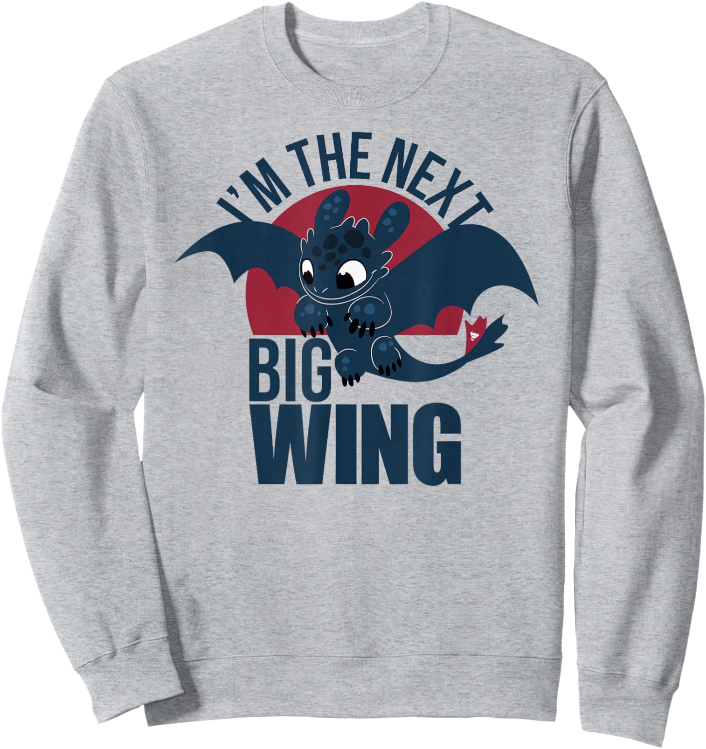 How to Train Your Dragon 3 Hidden World Big Wing Sweatshirt - Sweatshirt | Ash