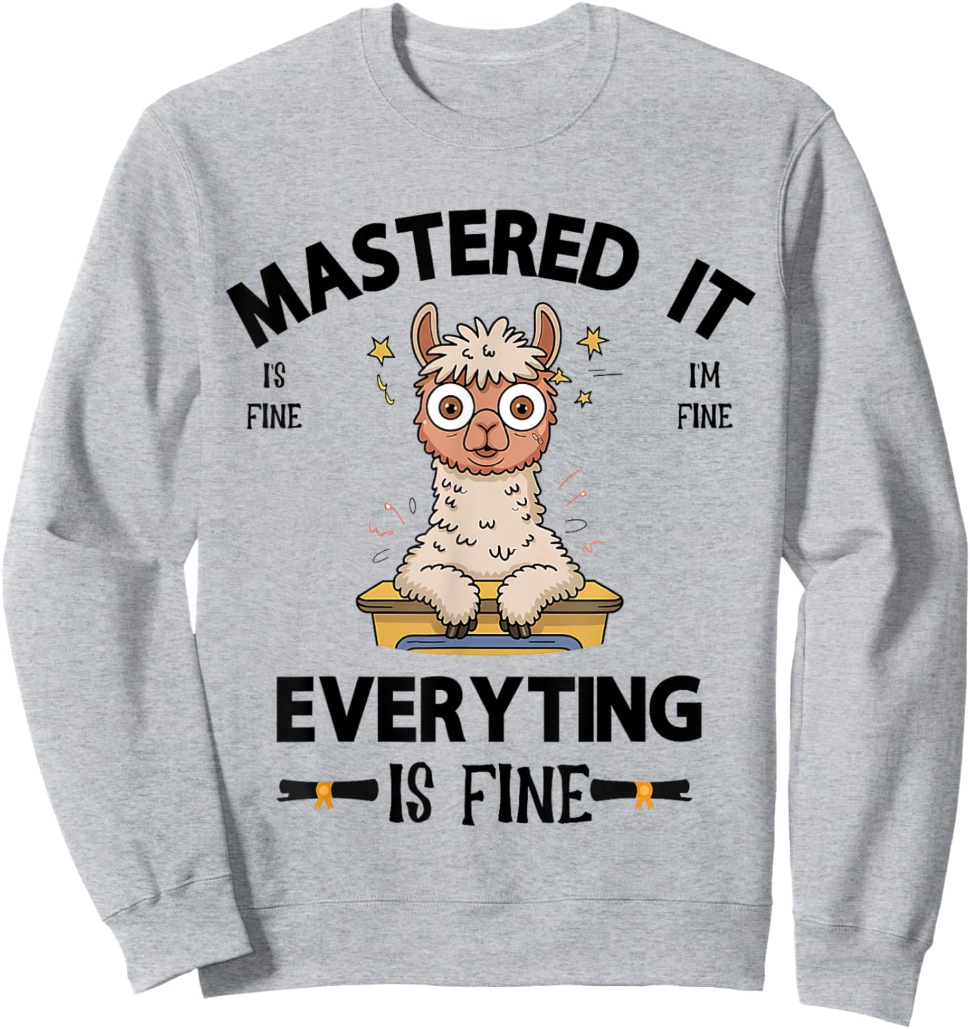 Masters Mastered It Alpaca Graduate Master Degree Graduation Sweatshirt - Sweatshirt | Ash