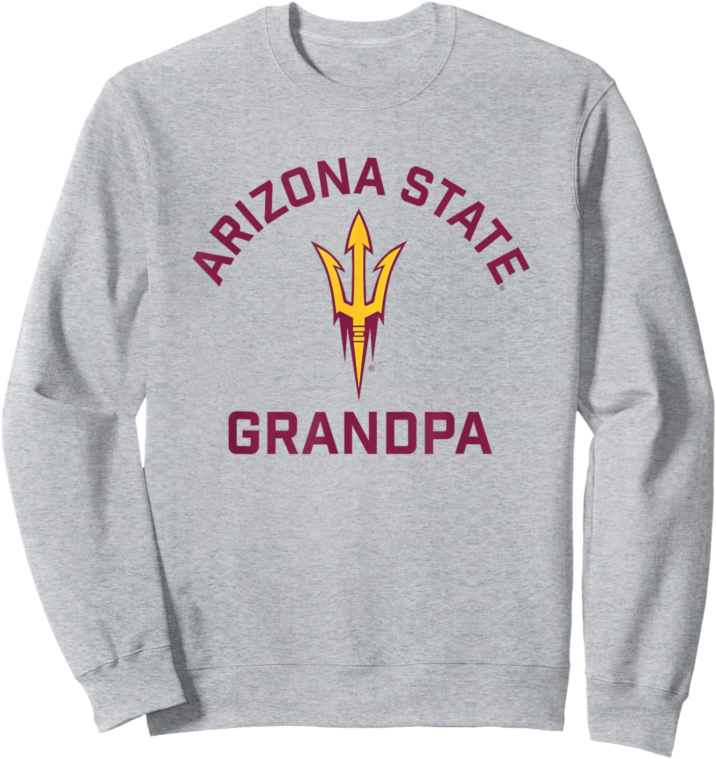 Arizona State University Sun Devils Arched Grandpa Sweatshirt - Sweatshirt | Ash