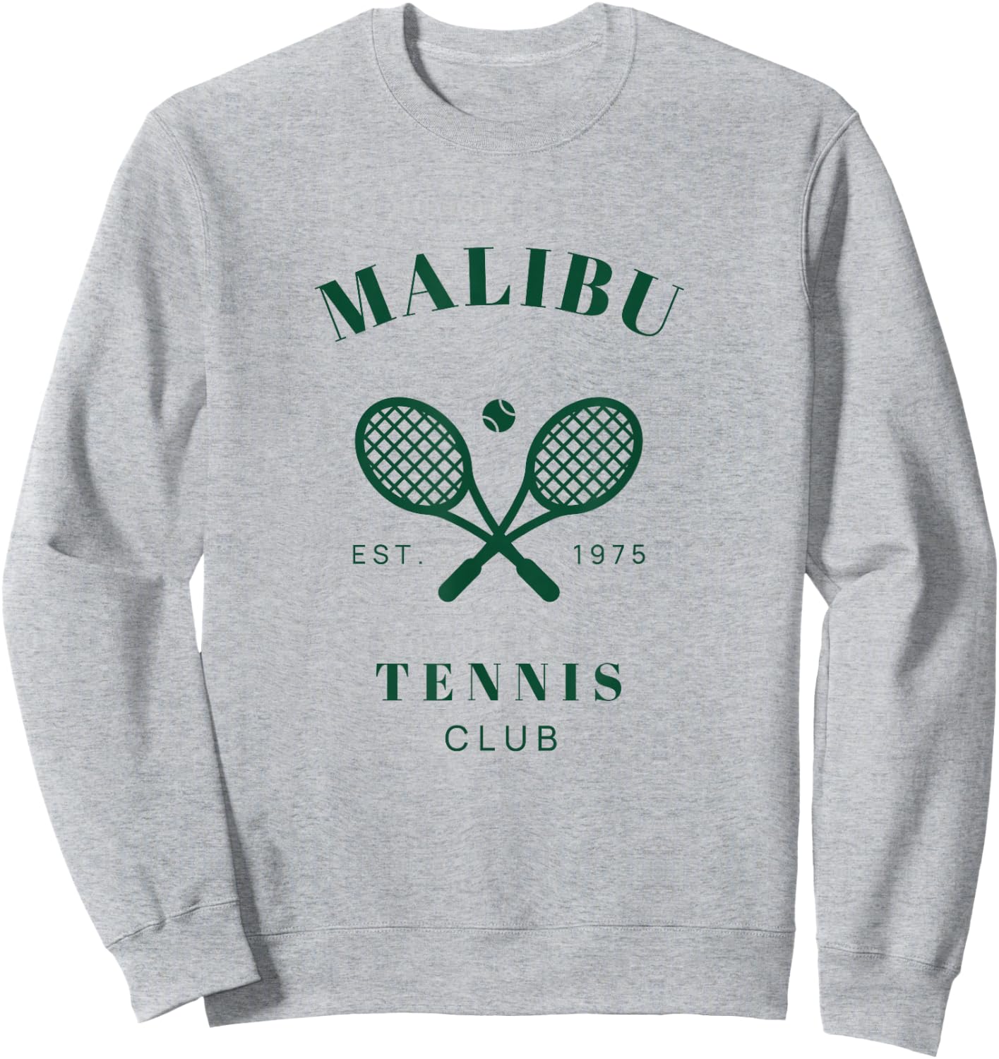 Malibu California Preppy Tennis Club Green Sweatshirt - Sweatshirt | Ash