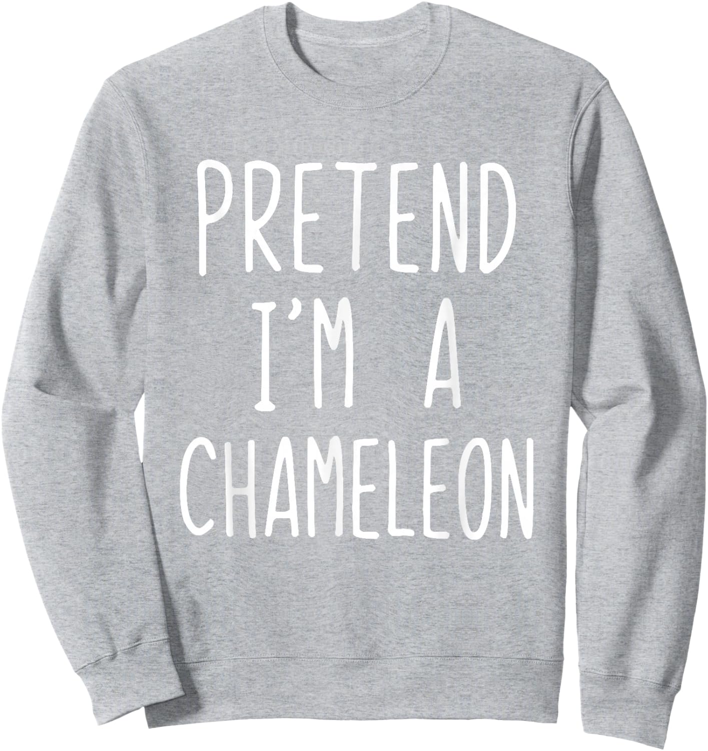 Pretend I'm A Chameleon Costume Halloween Lazy Adult Kids Sweatshirt - Sweatshirt | Ash