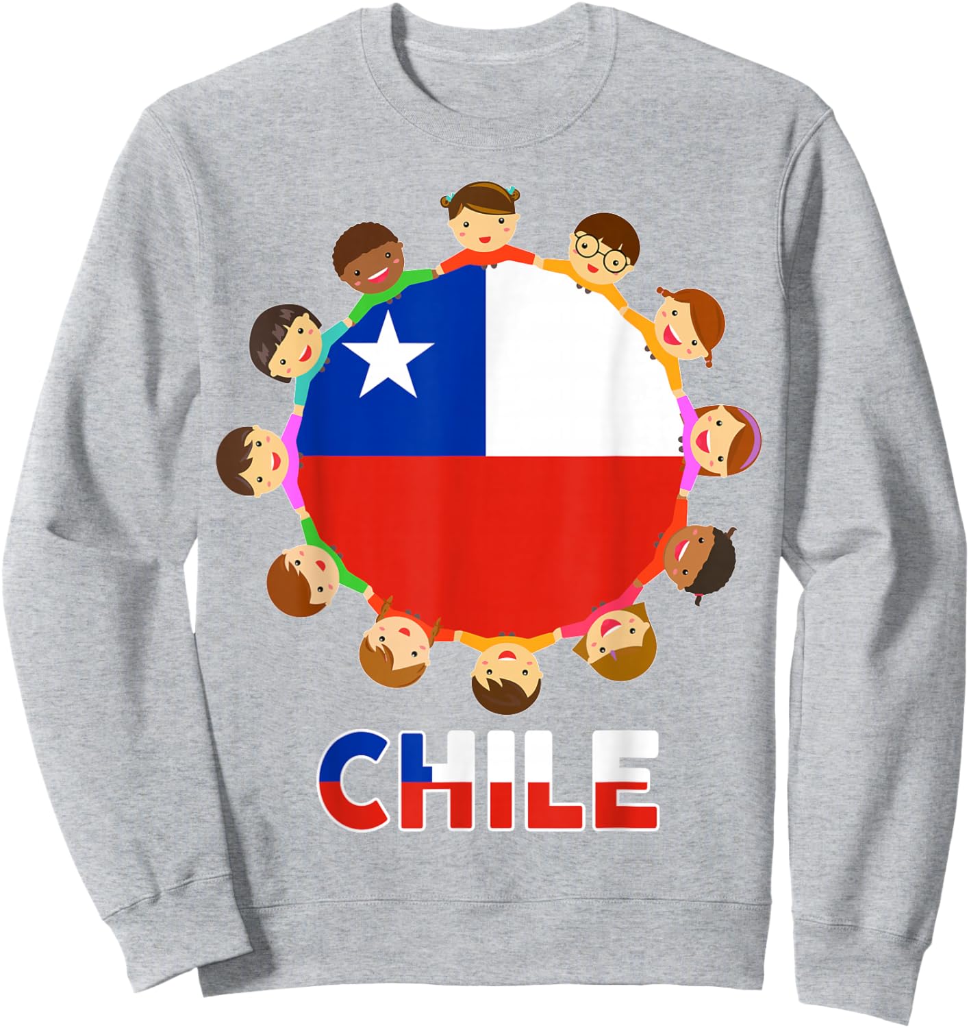 Toddler Chile Flag Chilean Hispanic Heritage Women Kids Baby Sweatshirt - Sweatshirt | Ash