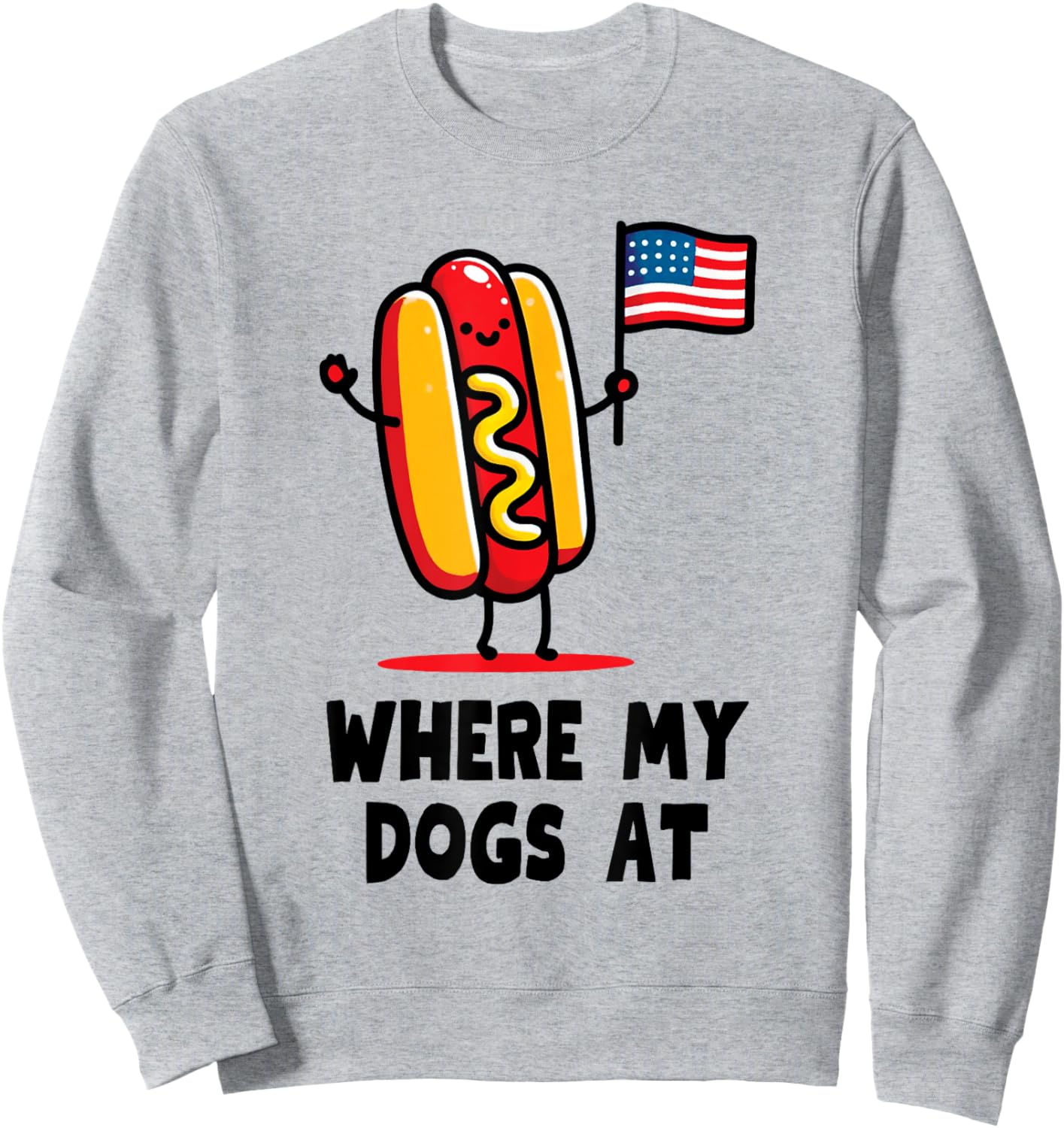 Where My Dogs At Sweatshirt - Sweatshirt | Ash
