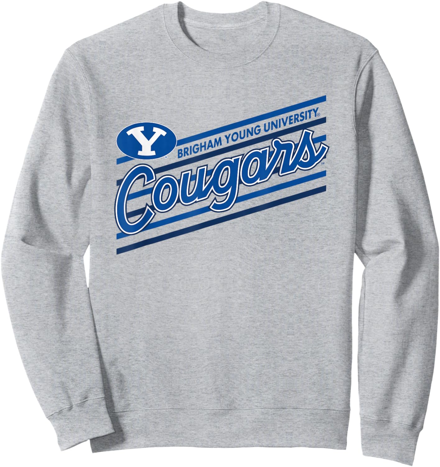 BYU Cougars Retro Performer White Officially Licensed Sweatshirt - Sweatshirt | Ash