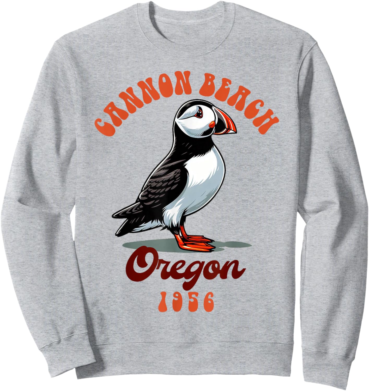 Cannon Beach Travel Trip Tufted Puffin Cannon Beach Oregon Men Women Sweatshirt - Sweatshirt | Ash