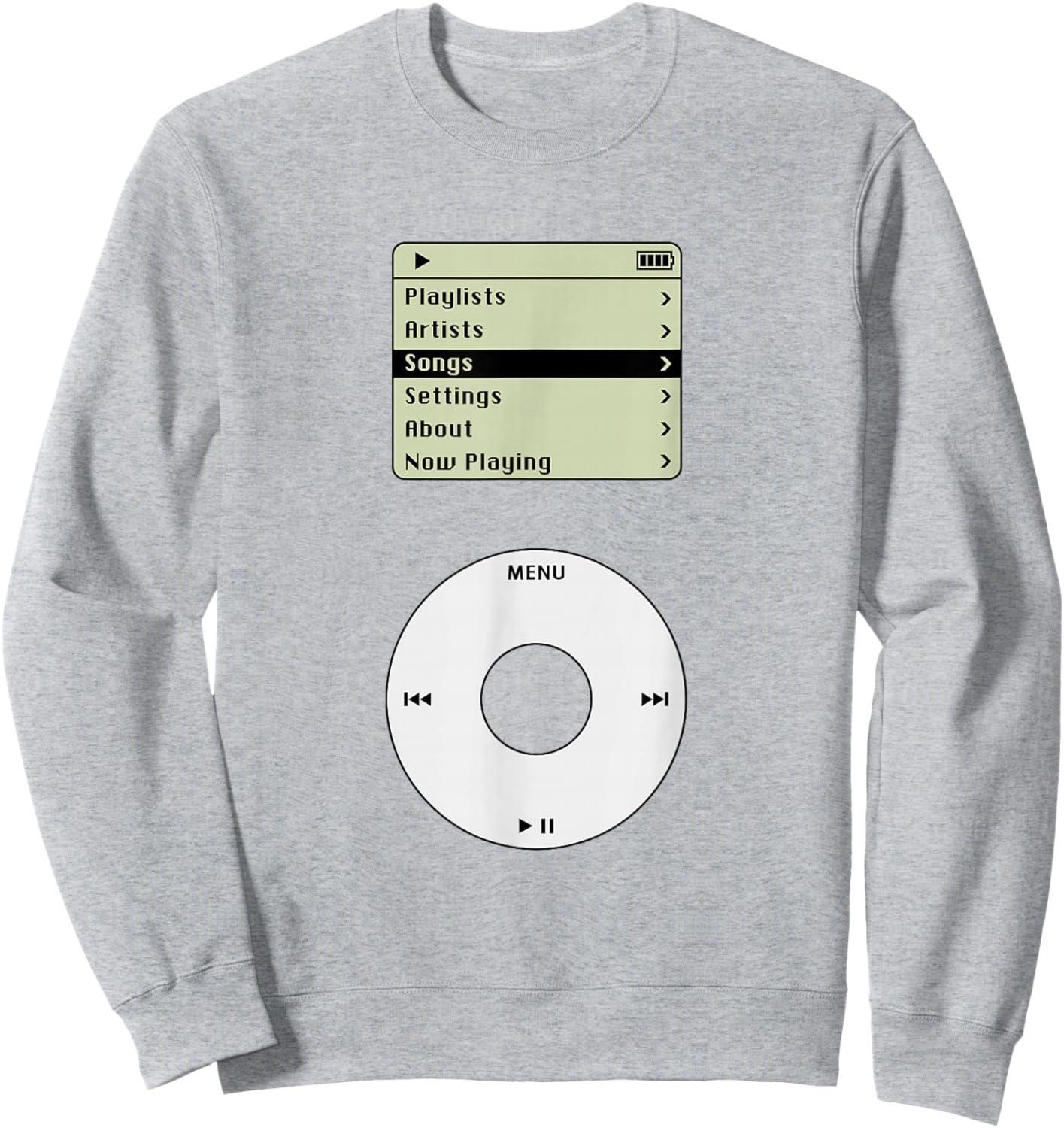 Retro MP3 Player Pod Music Tech Costume Sweatshirt - Sweatshirt | Ash