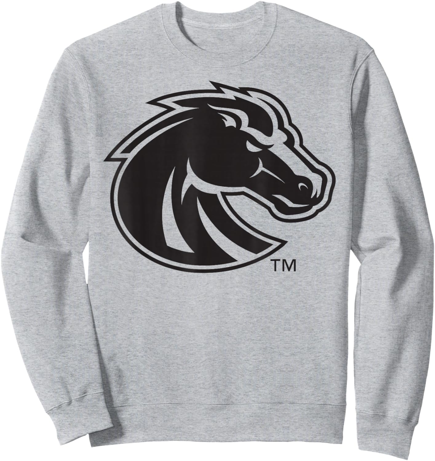 Boise State Broncos Two Tone White Officially Licensed Sweatshirt - Sweatshirt | Ash