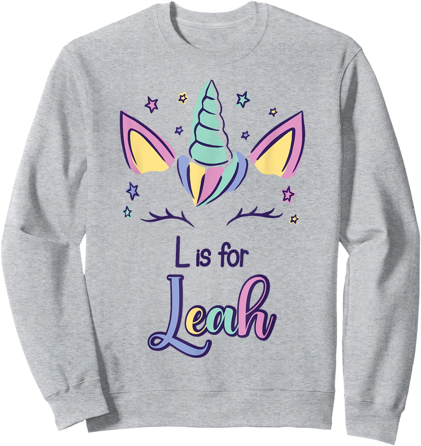 First Name Leah Personalized L Is For Leah Sweatshirt - Sweatshirt | Ash