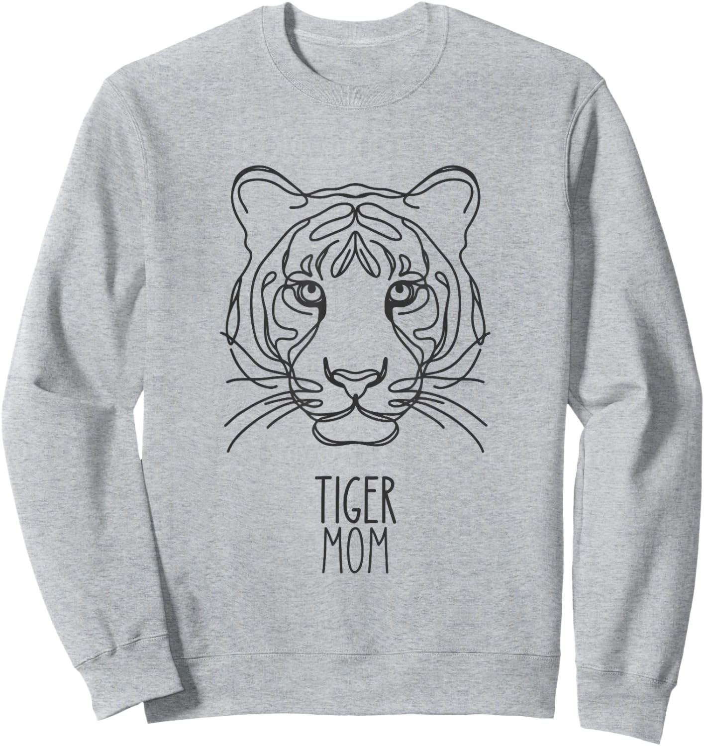 Line Art Best Tiger Mom Women - Tiger Sweatshirt - Sweatshirt | Ash
