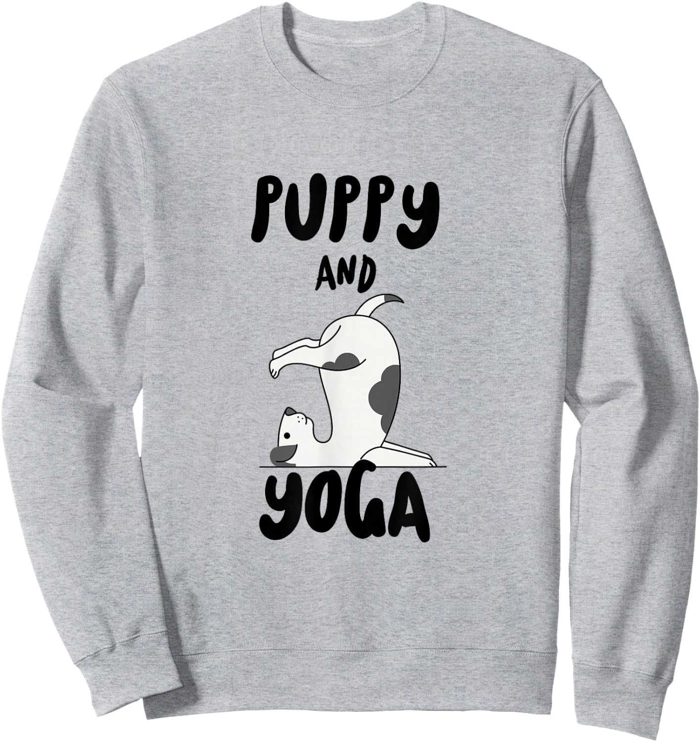 Puppy And Yoga Sweatshirt - Sweatshirt | Ash