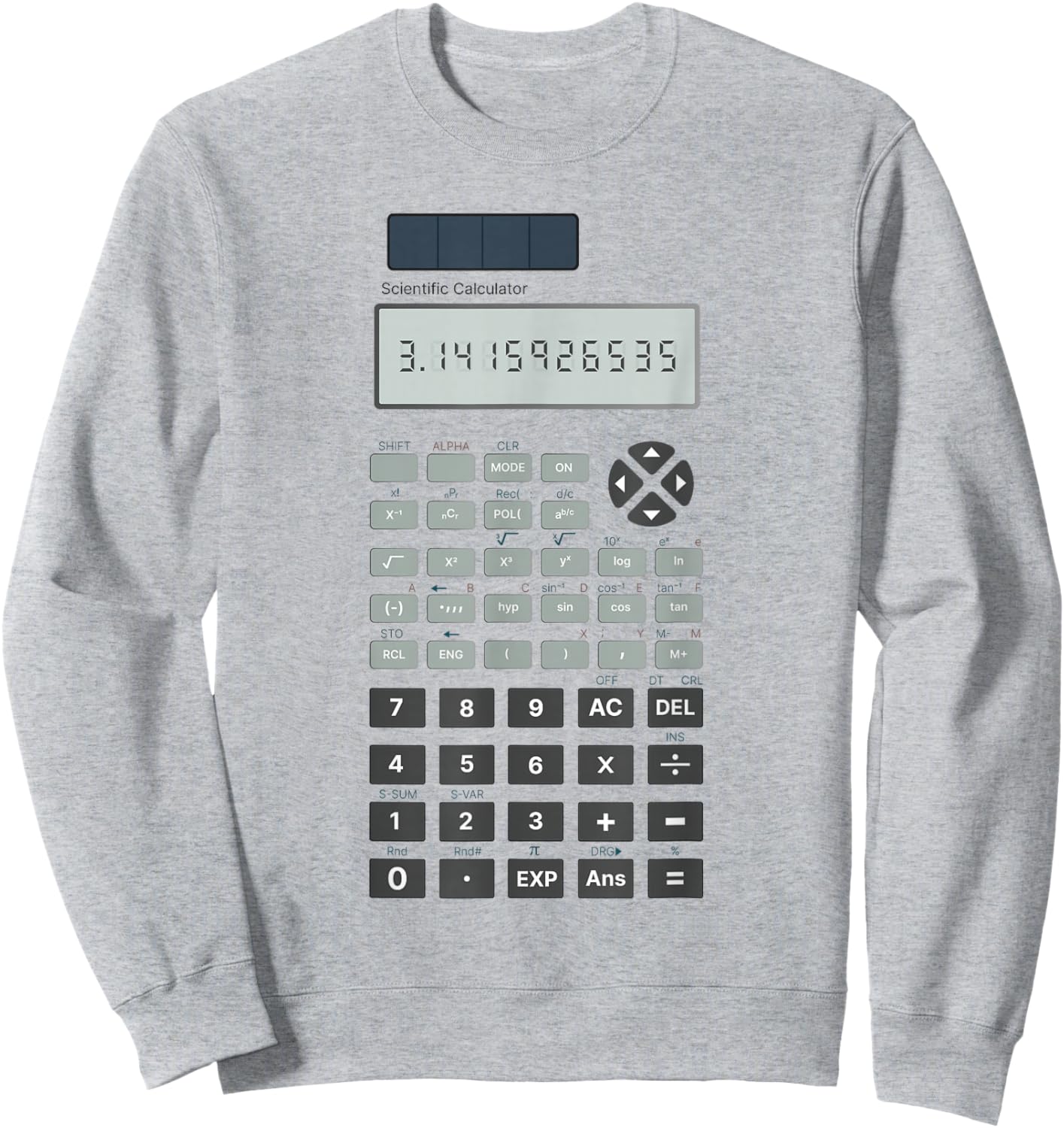Scientific Calculator Halloween Costume Pretend Graphic Sweatshirt - Sweatshirt | Ash