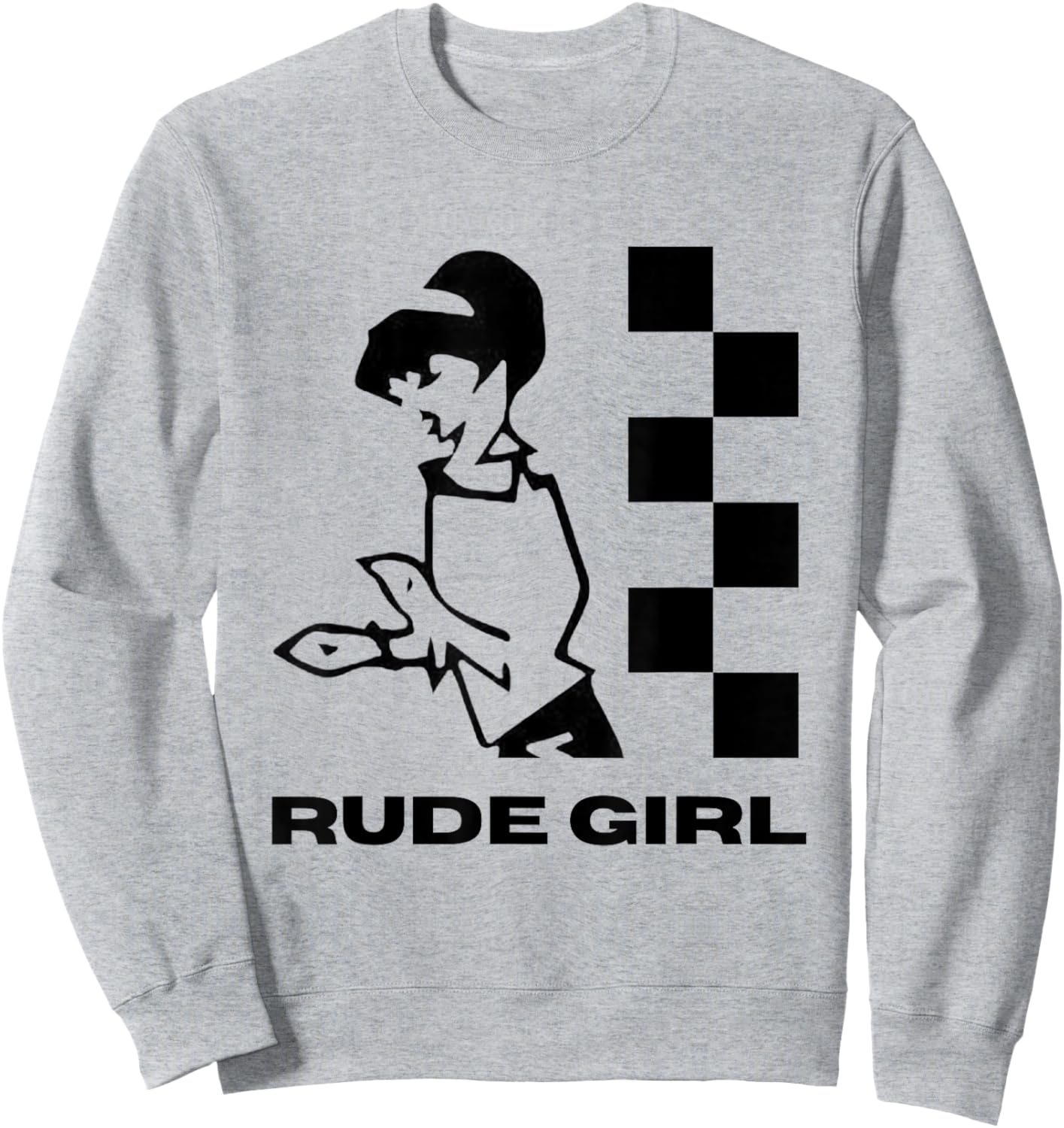 2 Tone Ska Rude Beat Girl Sweatshirt - Sweatshirt | Ash
