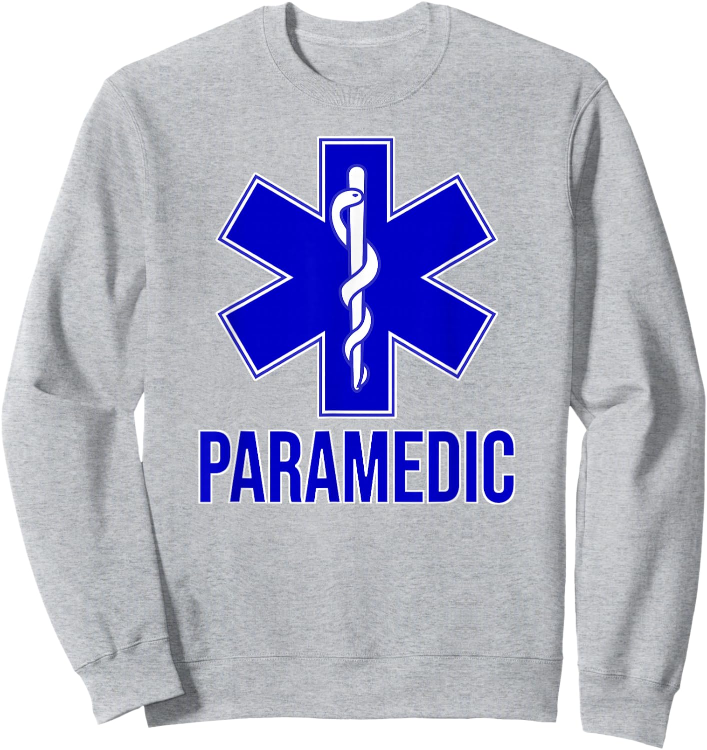 Paramedic Star of Life Emt Ems Ambulance Uniform Costume Sweatshirt - Sweatshirt | Ash