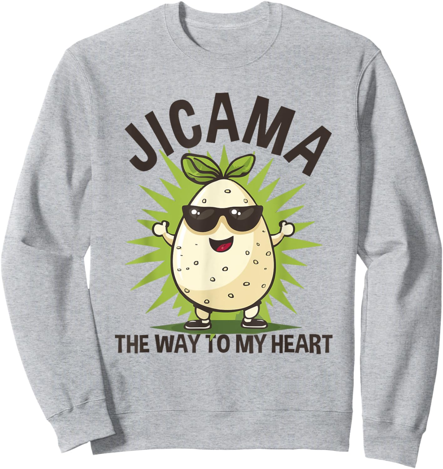 Jicama Turnip Way To My Heart Root Vegetable Sweatshirt - Sweatshirt | Ash