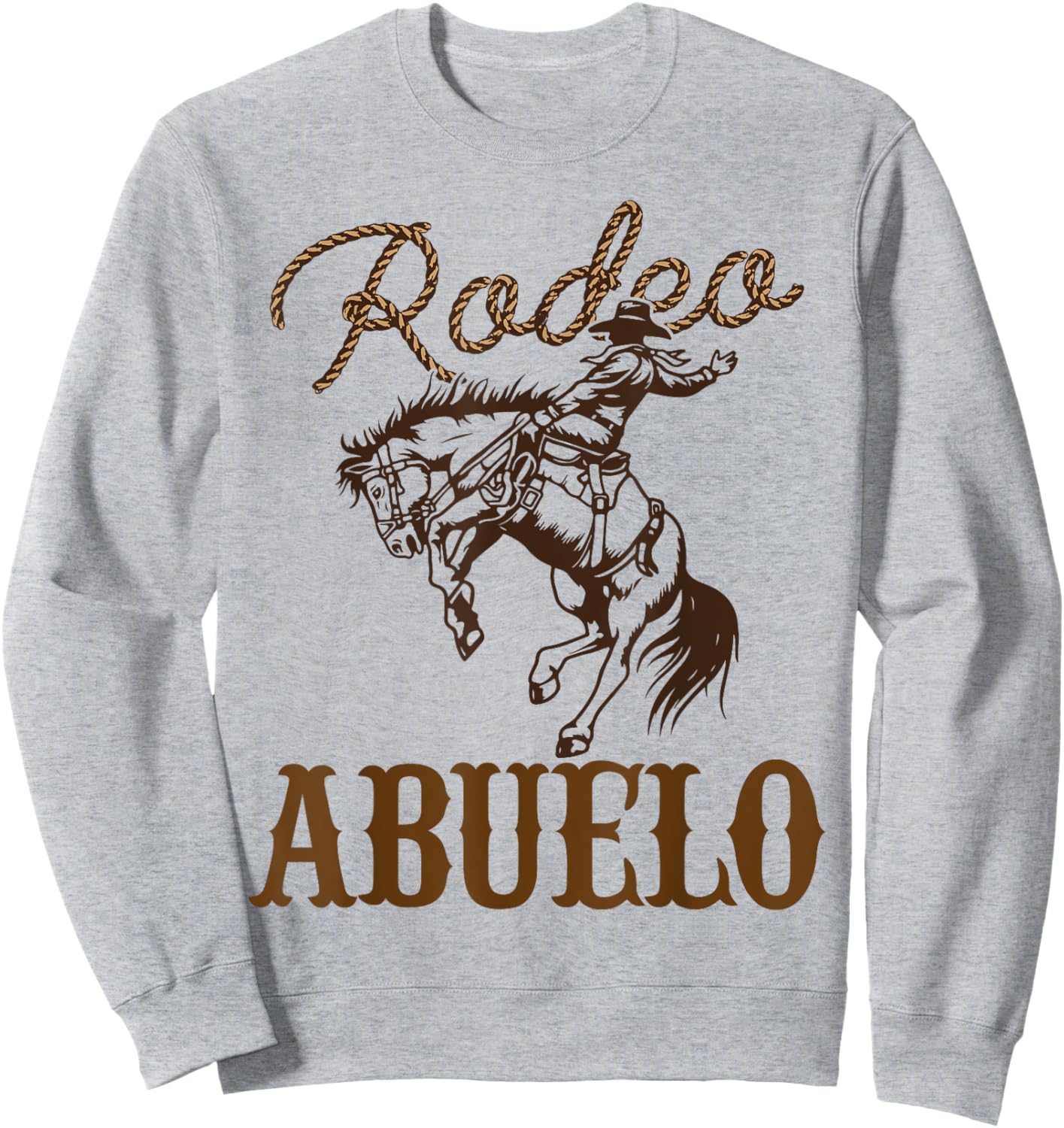 Abuelo Birthday Cowboy Cowgirl Western Rodeo Grandpa Party Sweatshirt - Sweatshirt | Ash