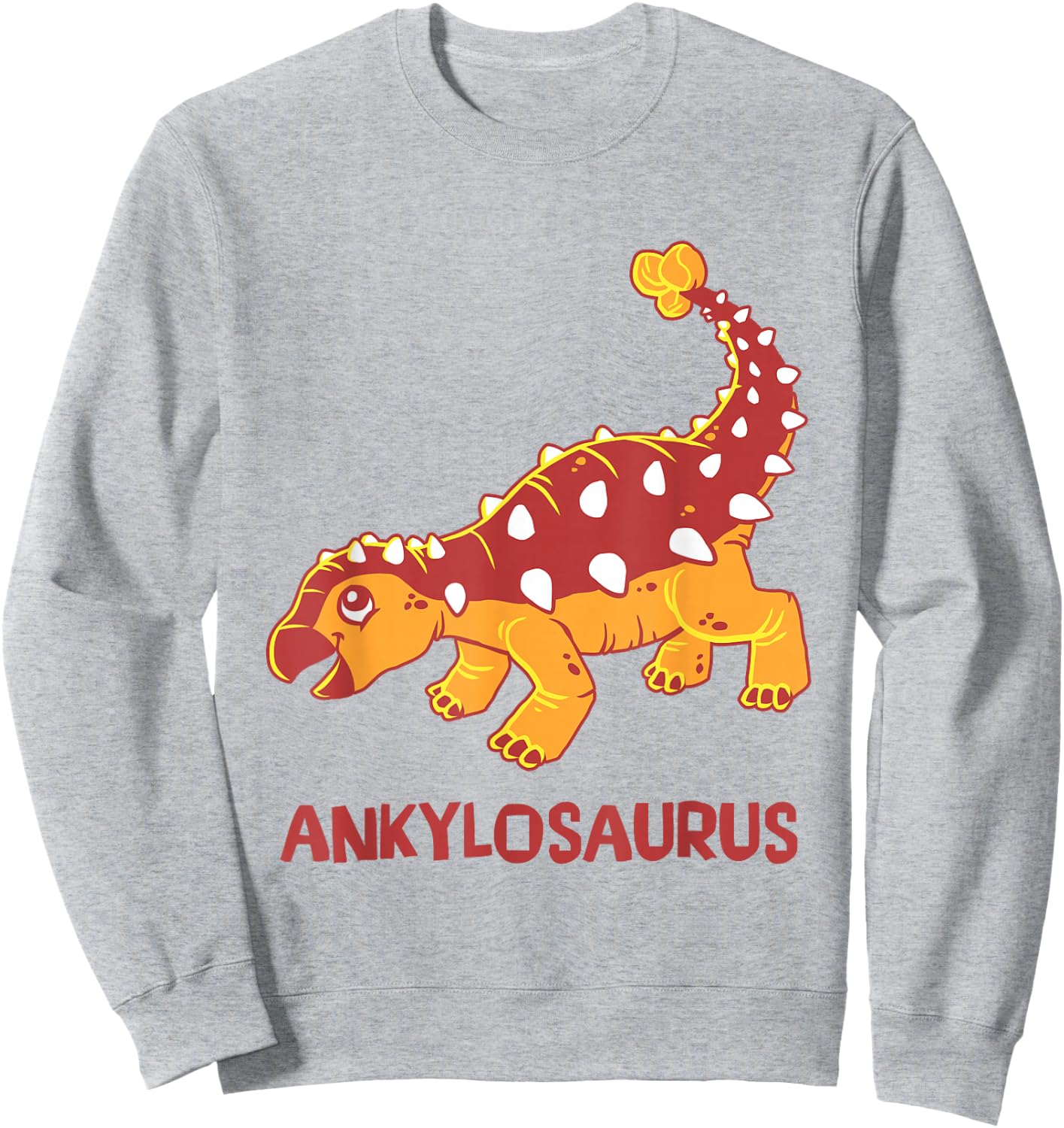 Ankylosaurus Dinosaur | Cute Jurassic Dino Sweatshirt - Sweatshirt | Ash
